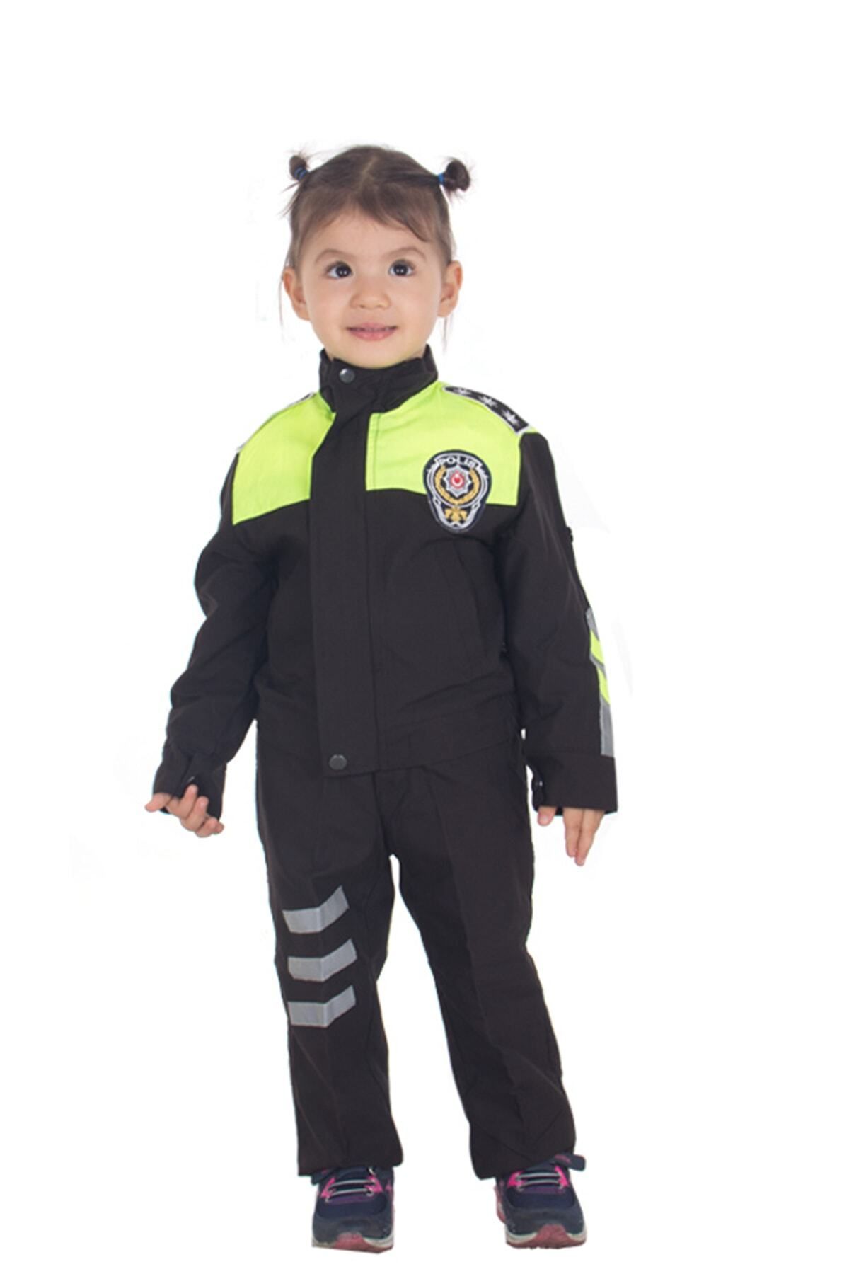 Sevimli Kids Çocuk Şahin Motorize Trafik Polis Kostümü Kıyafeti