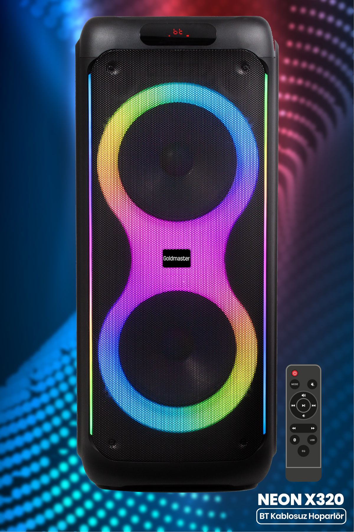 GoldMaster Neon X320 DJ BOX Bluetooth Hoparlör