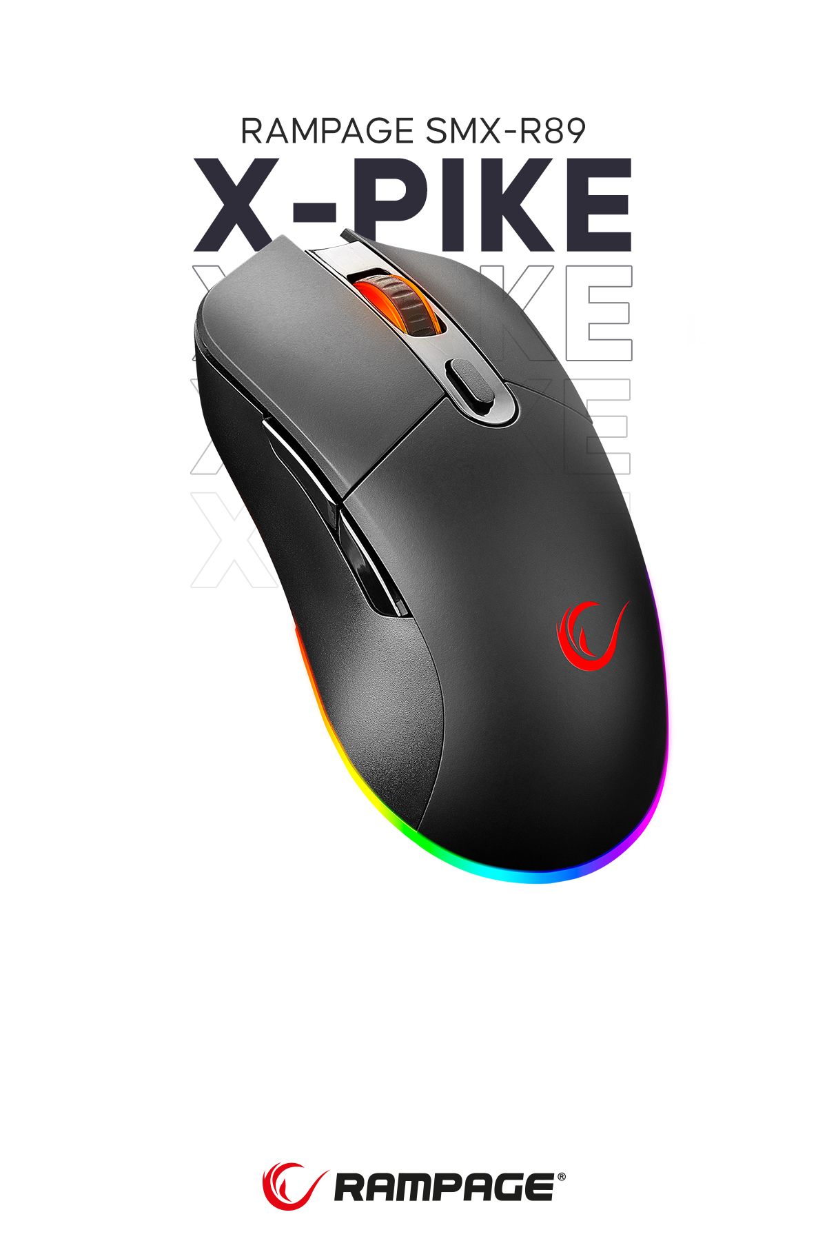 Rampage Smx-r89 X-Pike Kablosuz Rgb Ledli Şarjlı Gaming Oyuncu Mouse