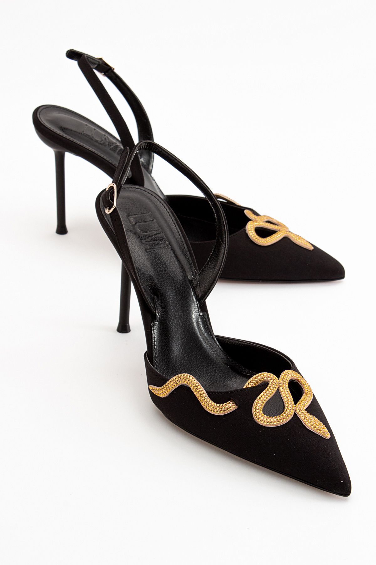 luvishoes Molpo Siyah Kadın Topuklu Ayakkabı