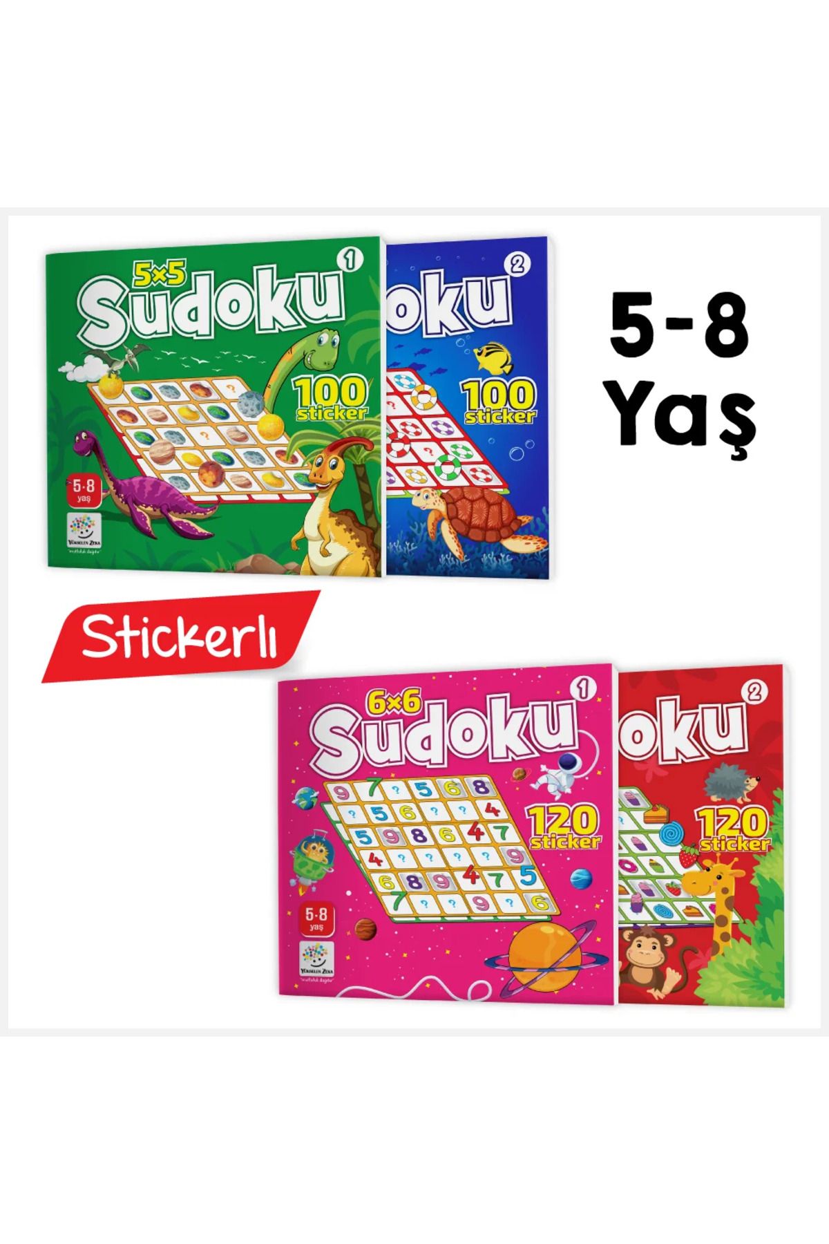 Yükselen Zeka Yayınları Stickerlı Sudoku Seti (440 Adet Sticker) 5-8 Yaş