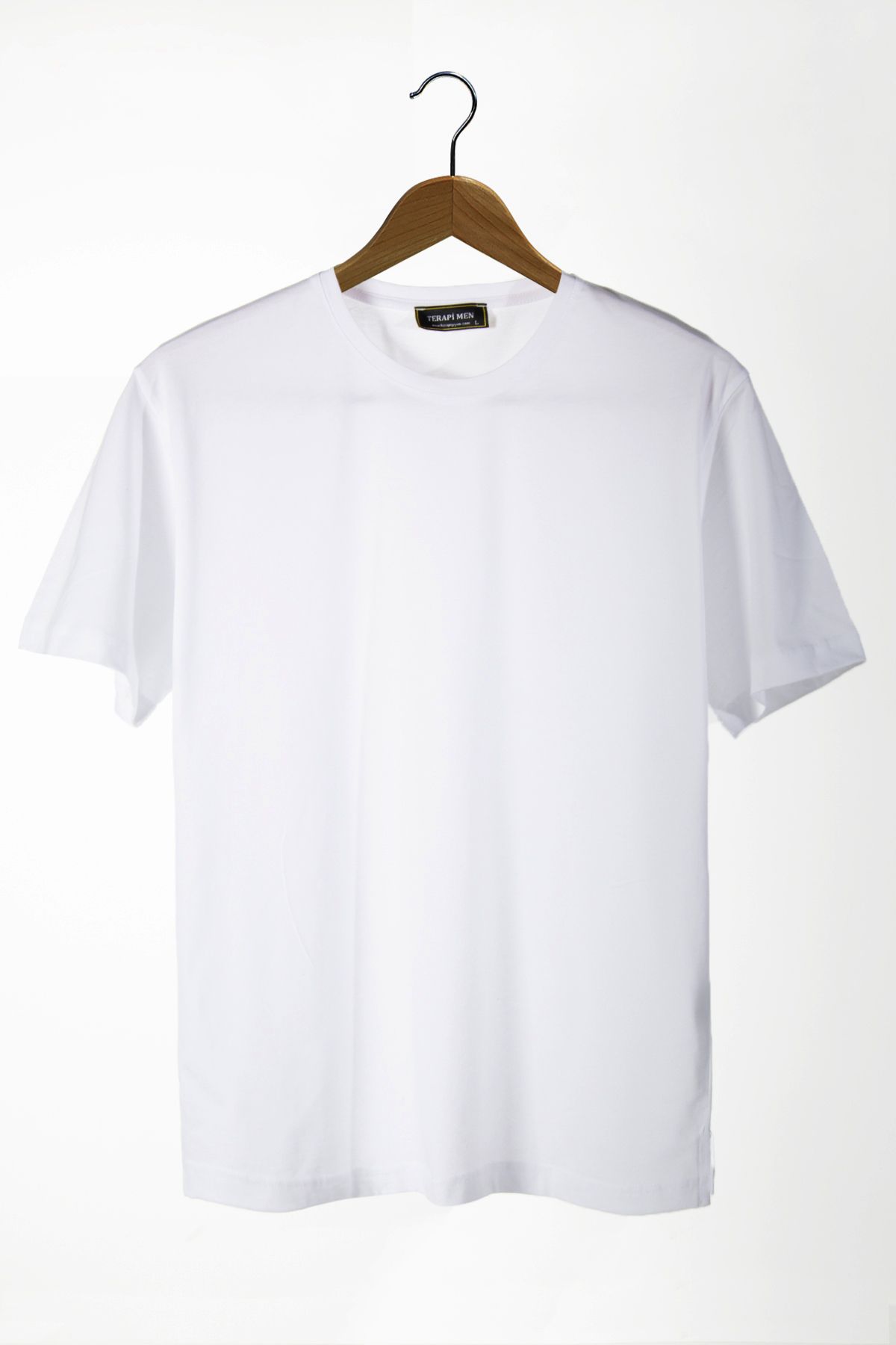 Terapi Men Unisex Beyaz Bisiklet Yaka Basic Oversize T-Shirt