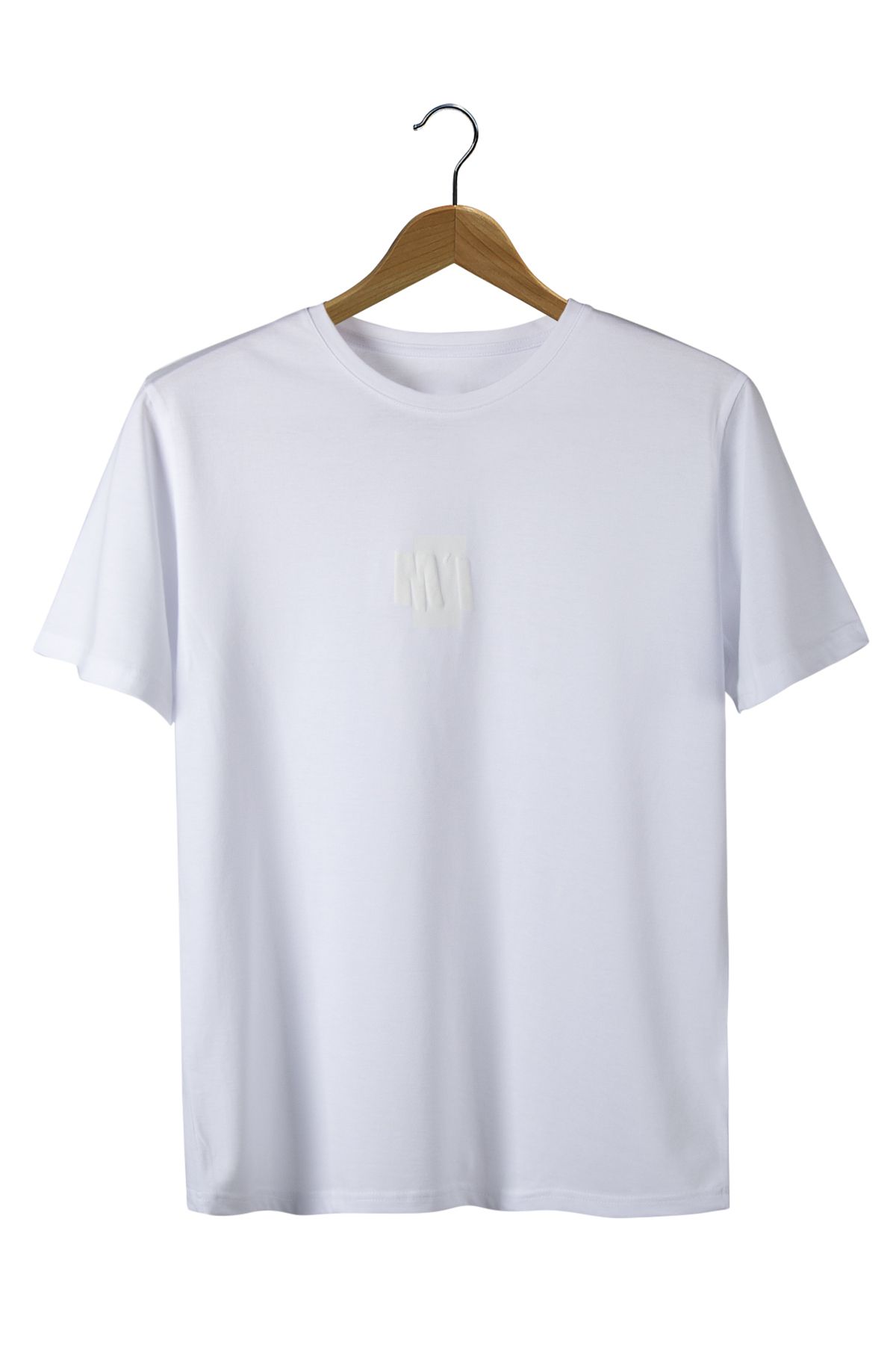 Terapi Men Beyaz Ön Ve Arkası Kabartma Baskılı Oversize T-shirt