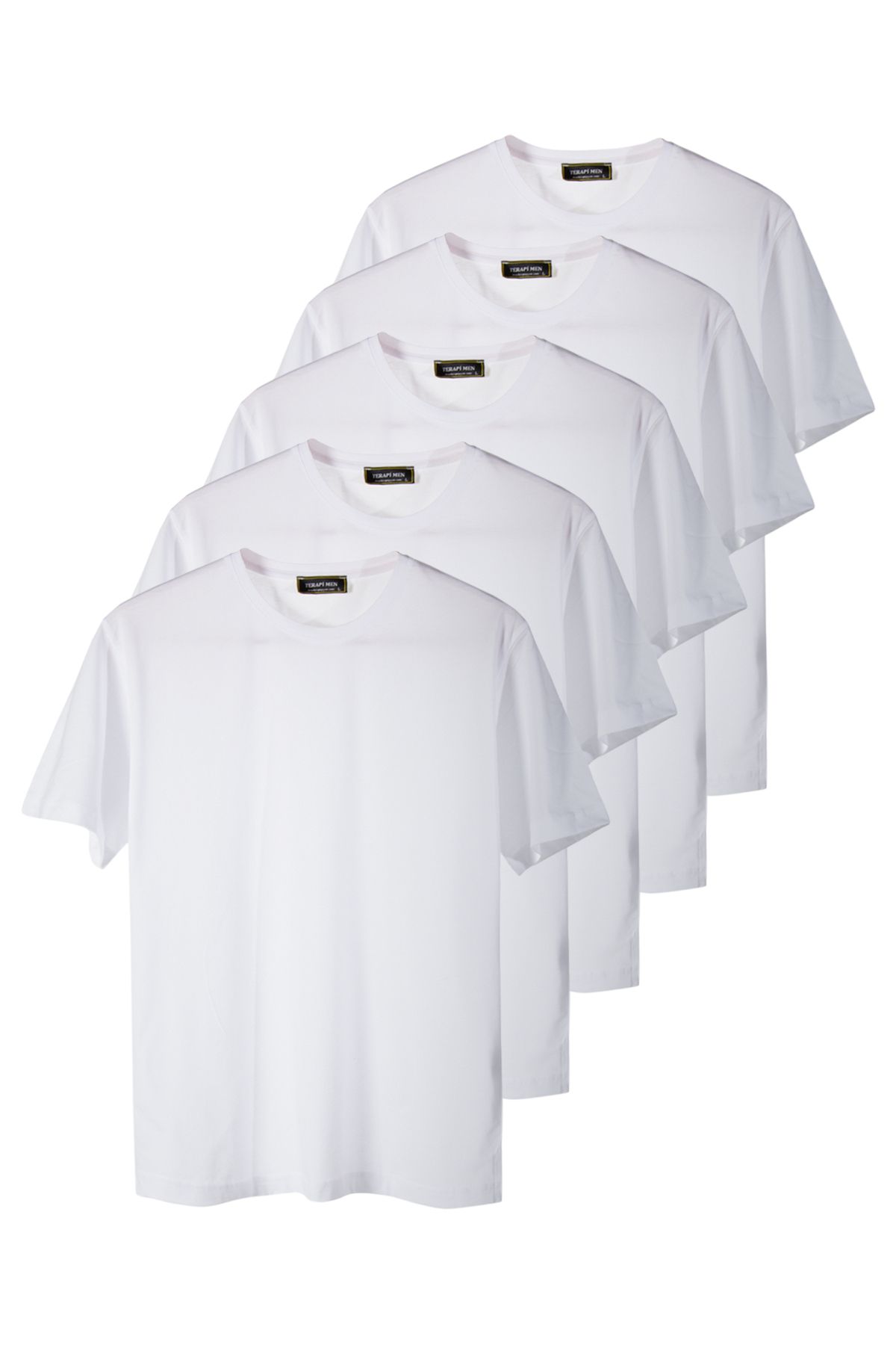 Terapi Men 5'li Basic Beyaz Oversize T-shirt Paketi