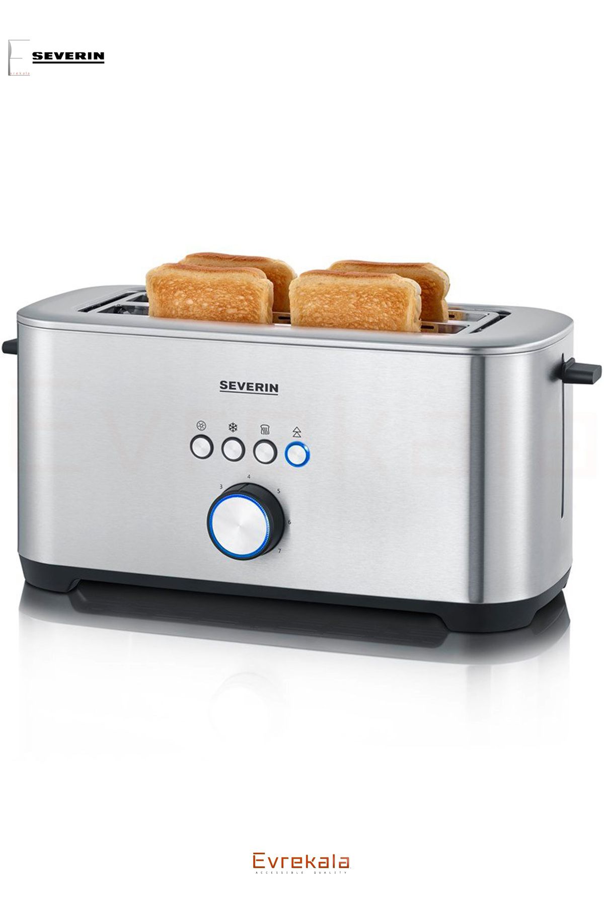 Severin Evrekala Shop Ekmek Kızartma Makinesi Severin 4'lü Toaster Inox