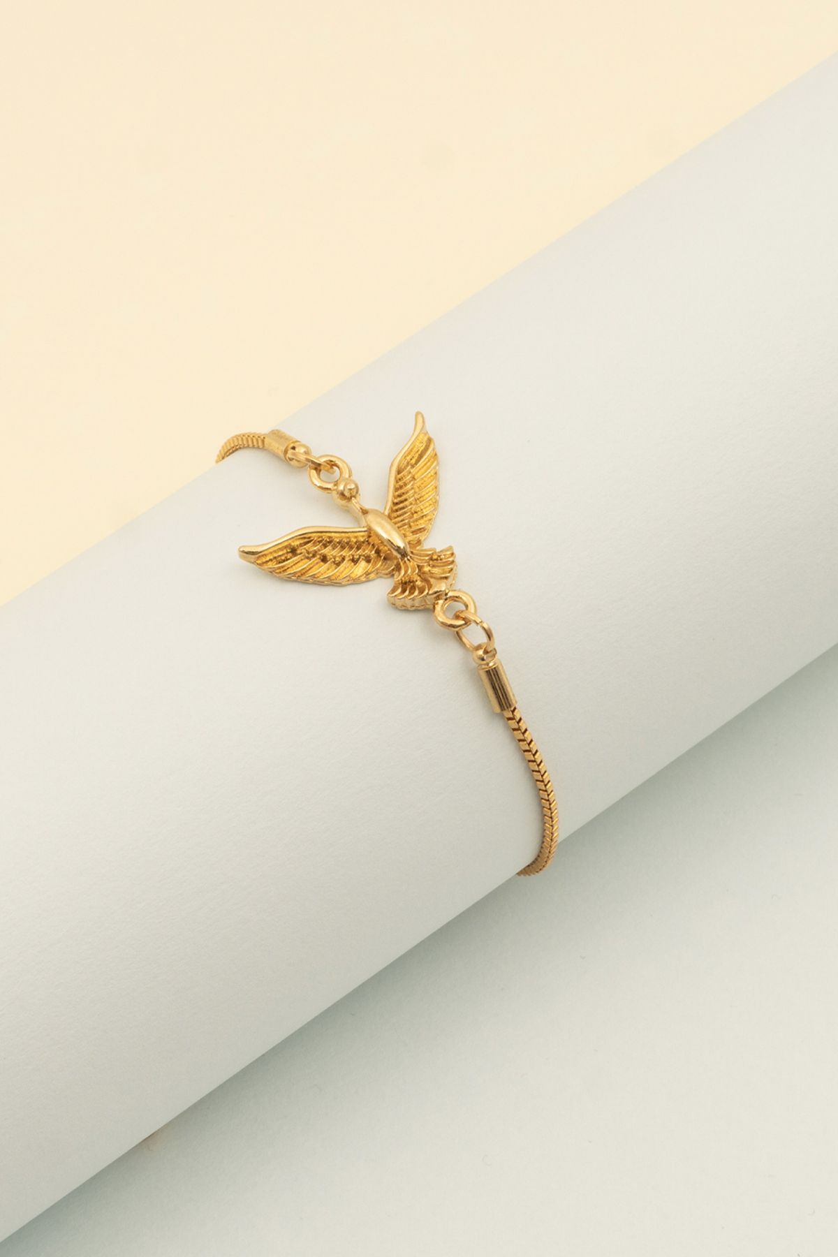 Soa Jewellery Anka Kuşu Figürlü Ayarlanabilir Altın Kaplama Bileklik
