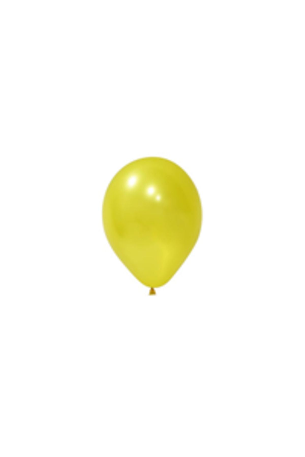 eğlencemarketi 12 Inç Standart Boy Metalik Balon Sarı 100 Adet