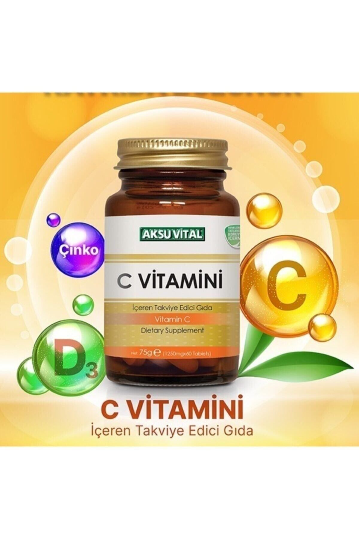 Shiffa Home C Vitamini Aksuvital 1250 Mg 60 Tablet 1 Kapsül 13 Portakala Eşdeğer