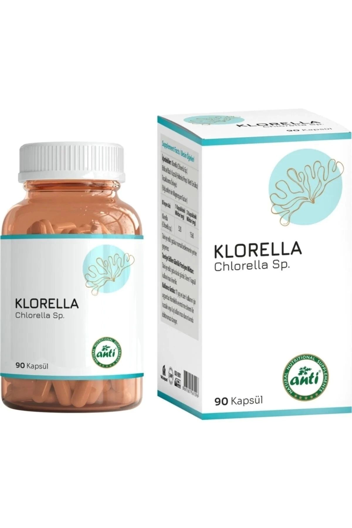 anti Klorella-chlorella 90 Kapsül