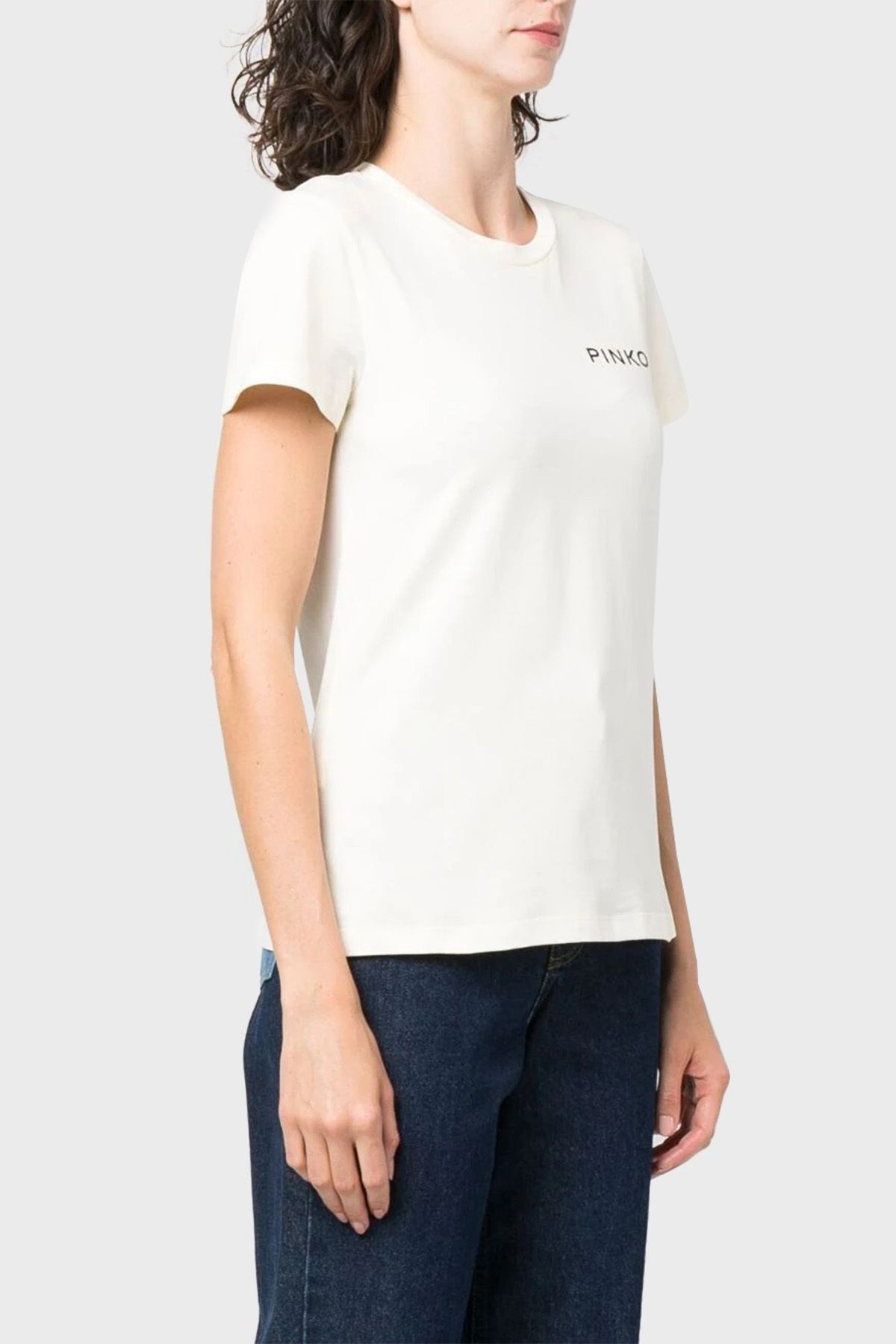 PİNKO Pinko % 100 Pamuk Logo Baskılı Regular Fit T Shirt T SHİRT 100355 A13K Z03
