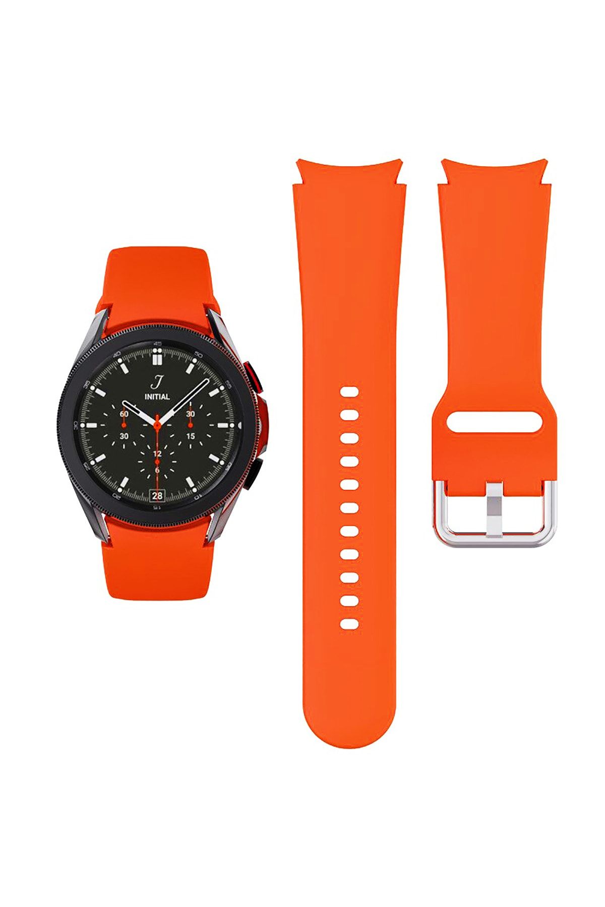 NovStrap Samsung Galaxy Watch 4 5 Pro 6 40 42 43 44 45 46 47 Mm Kordon Pim Tasarım Tam Uyumlu Silikon