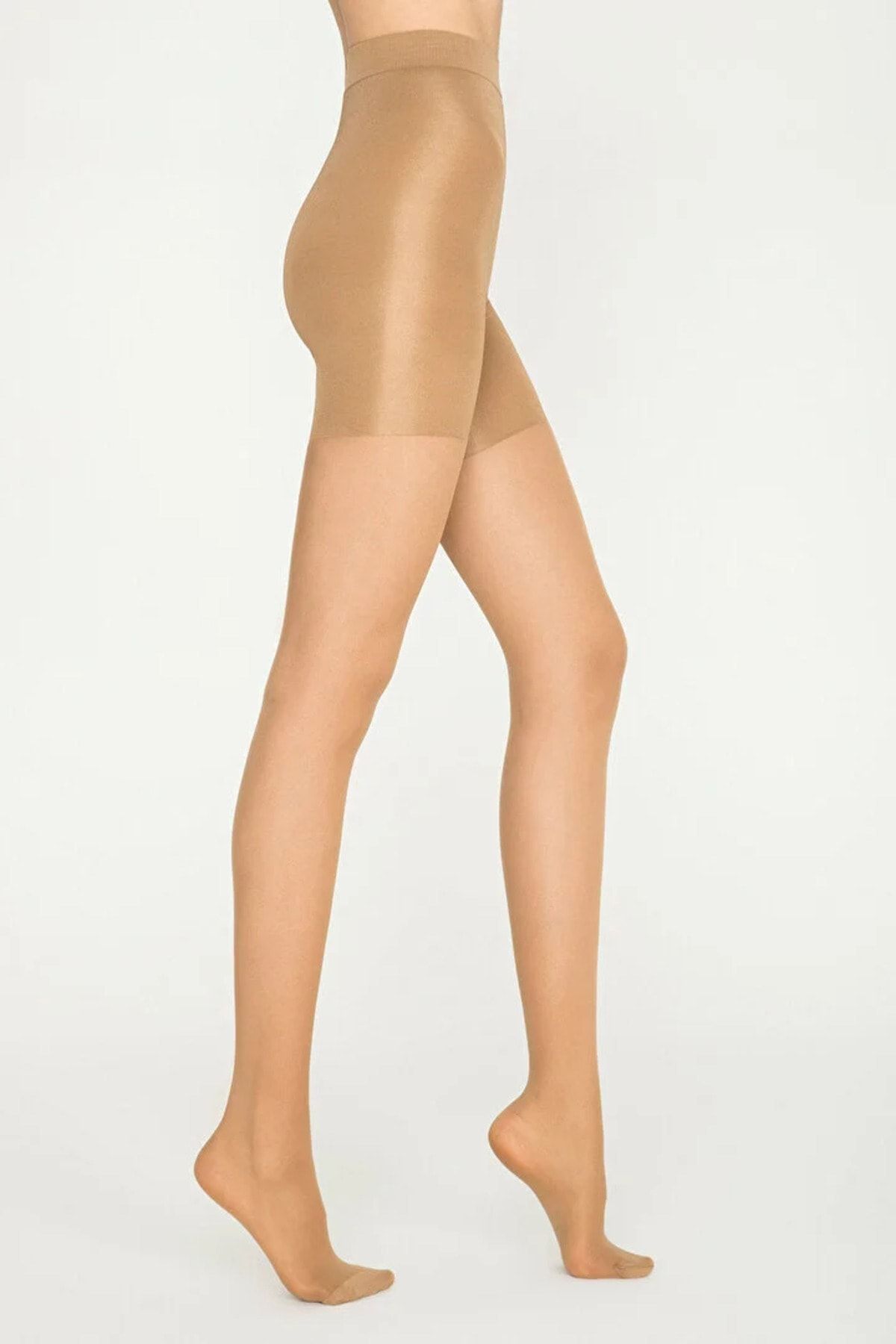 Penti Kadın Body Form Bronz Renk Şekillendirici Toparlayıcı Orta Kalın Korseli Külotlu Çorap