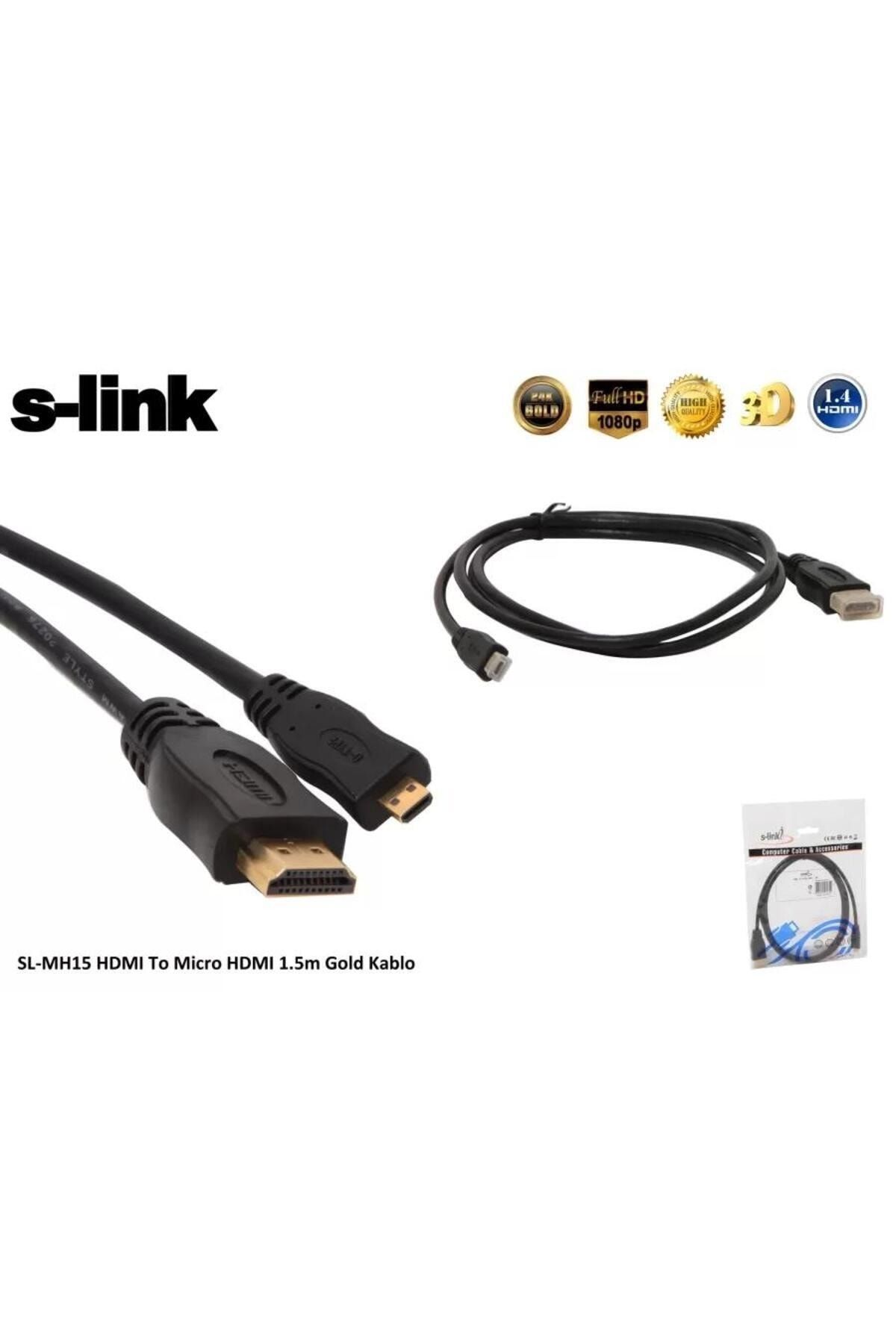 S-Link S Lınk Sl Mh15 1.5Mt Hdmı M To Micro Hdmı M Gold / S Link