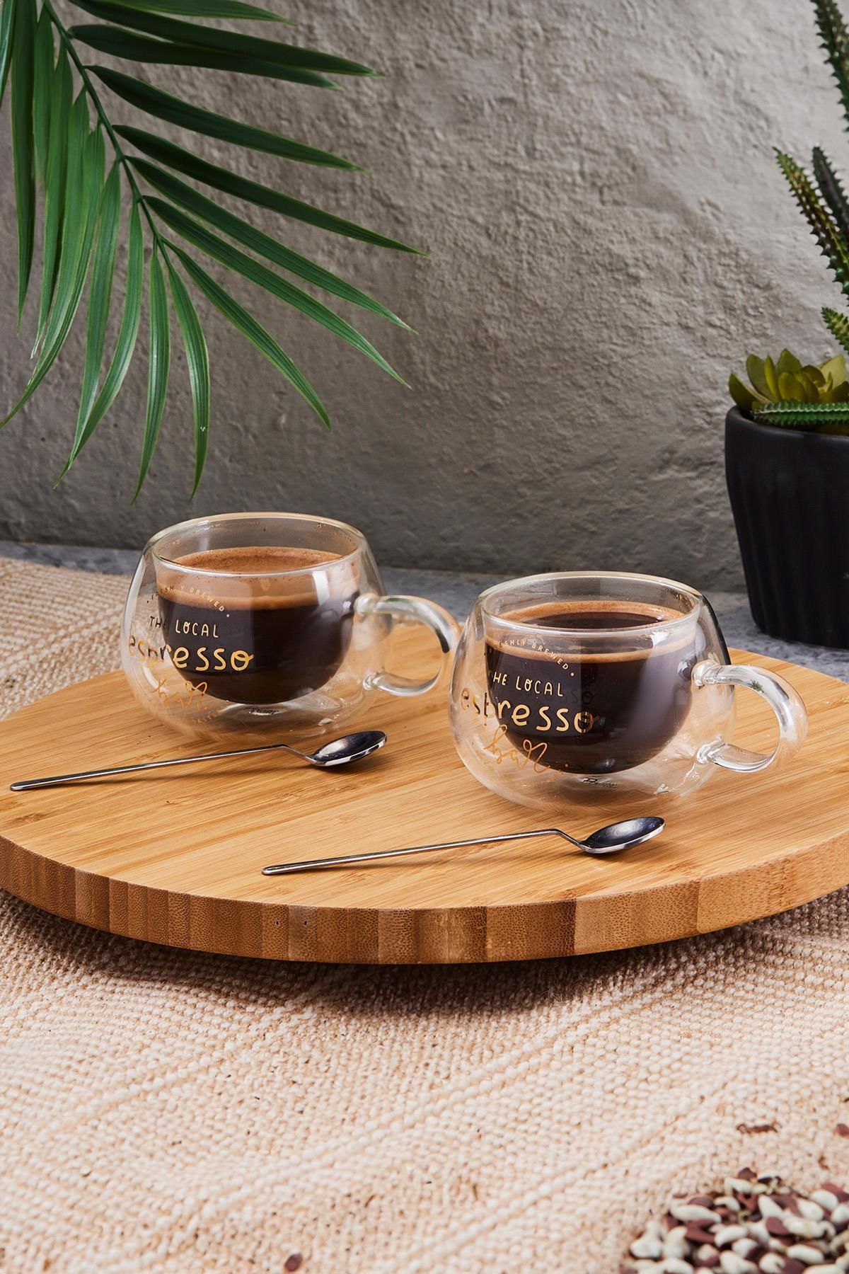 Perotti 2’li Çift Cidarlı Double Espresso ve Türk Kahvesi Fincanı 160 ml