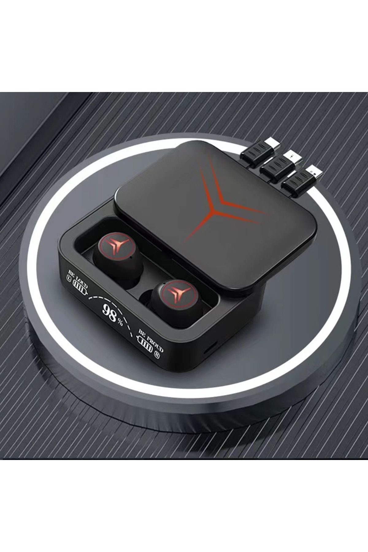 Torima M88 Plus Şarj Göstergeli Powerbank Özellikli Bluetooth Kablosuz Kulakiçi Kulaklık Siyah