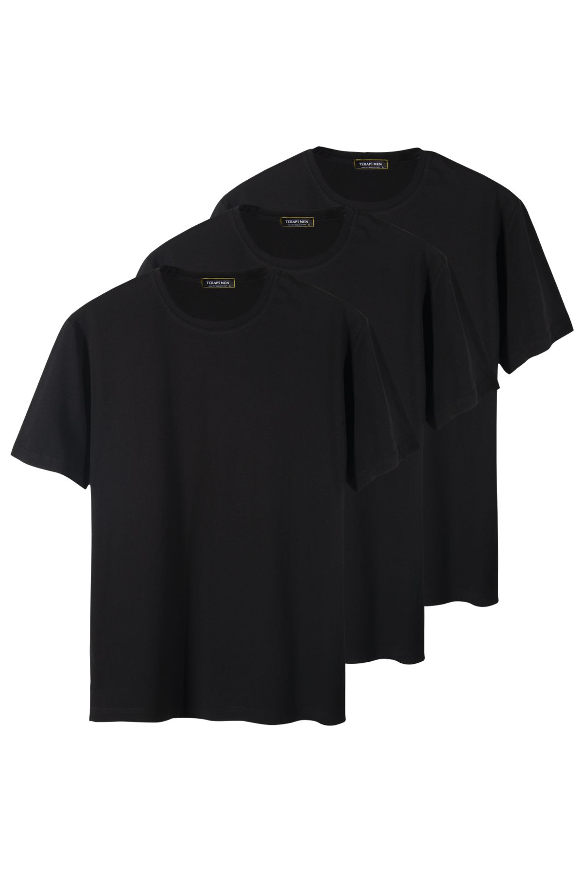 Terapi Men 3'li Basic Siyah Oversize T-shirt Paketi