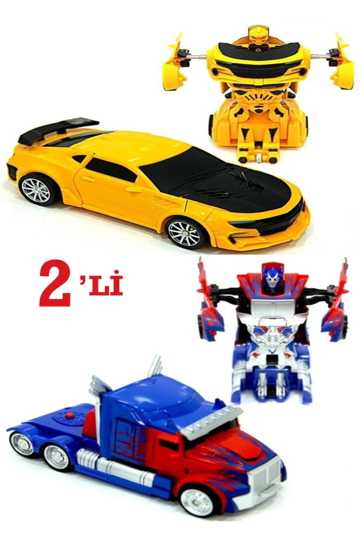 Hyd  Bumblebee Transformers Optimus Prime Transformers Robota Dönüşen Çek Bırak Oyuncak Araba İkili Set