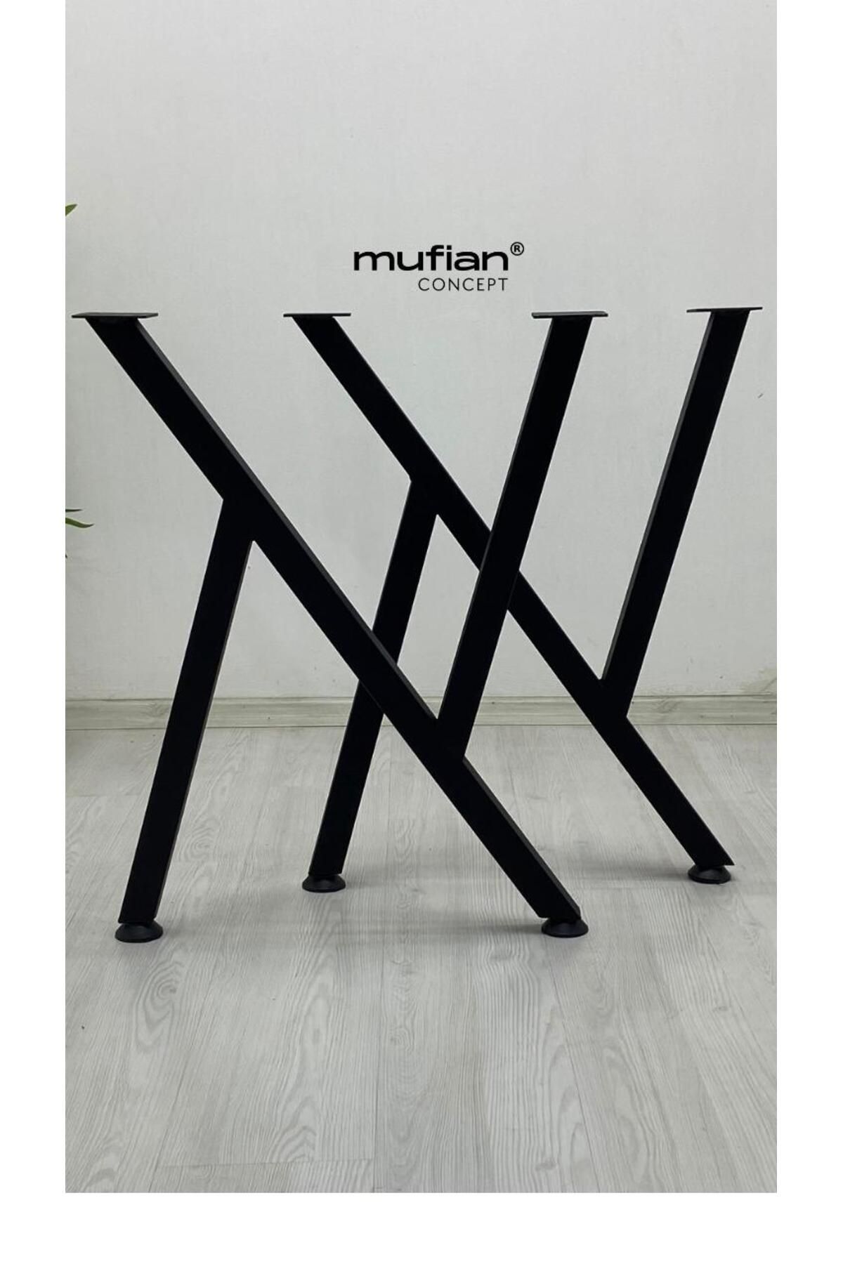 Mufian Concept LOTUS - Metal Mutfak Masası - Yemek Masası - Çalışma Masası - Balkon Masası Ayağı 2 Adet Ayak 73 Cm