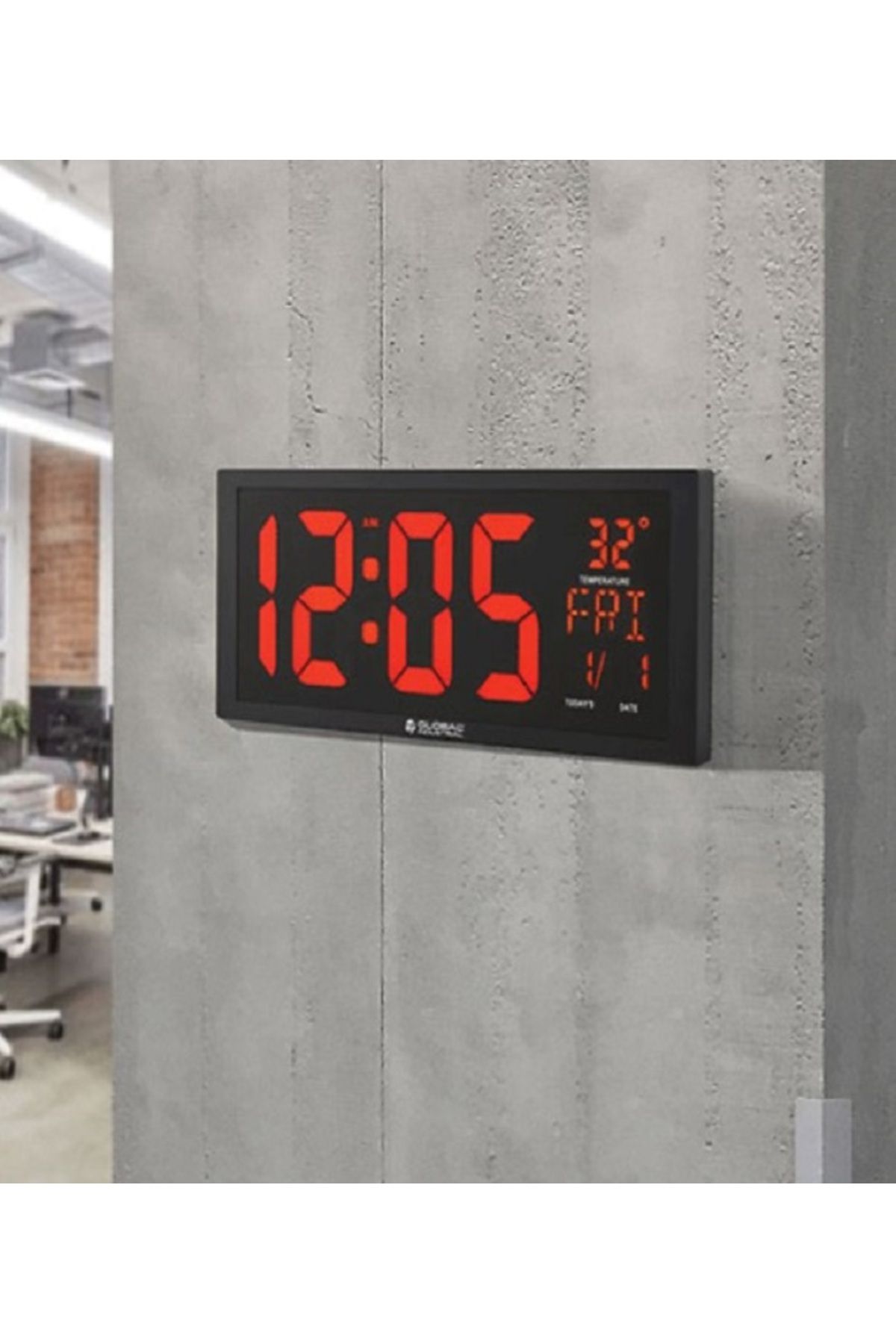 RICHIE Dijital duvar saati led duvar saati dijital büyük rakam masa saati adaptörlü