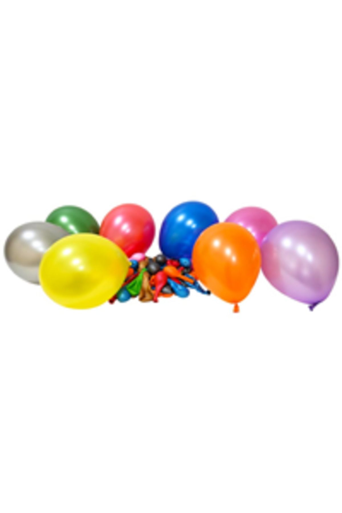 eğlencemarketi 12 Inç Standart Boy Metalik Balon Karışık 100 Adet
