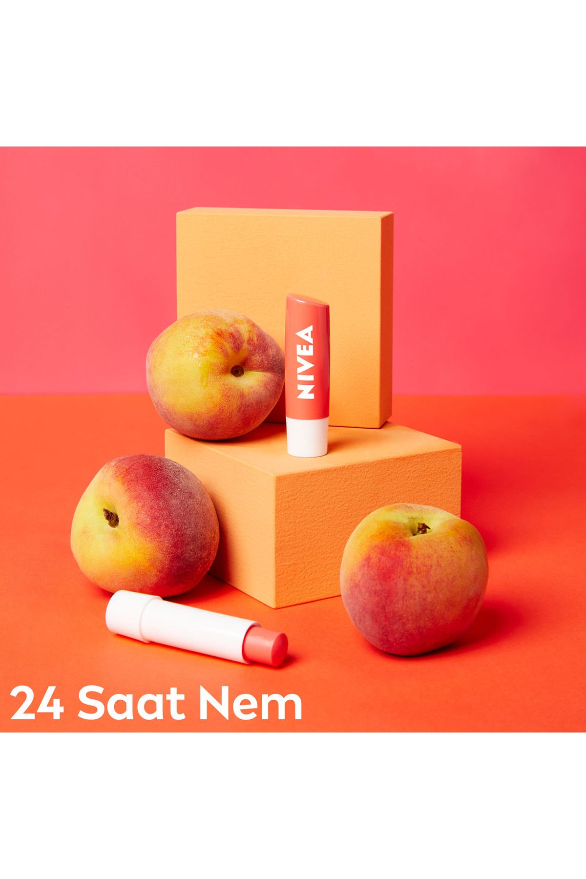 Dudak Bakım Kremi Ve Dudak Parlatıcısı Şeftali 4,8gr,24 Saat Nem,şeftali Kokusu,hafif Pembe Işıltı_5