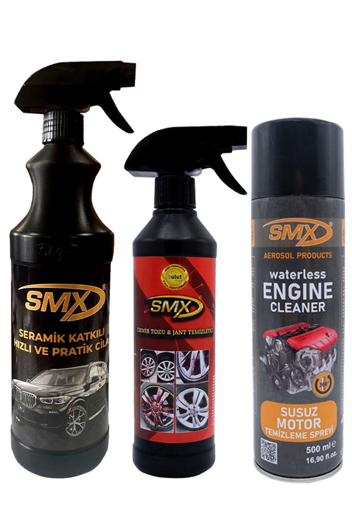 SMX Susuz Motor Temizleme - Seramik Katkılı Hızlı Cila - Demir Tozu Jant Temizleyici