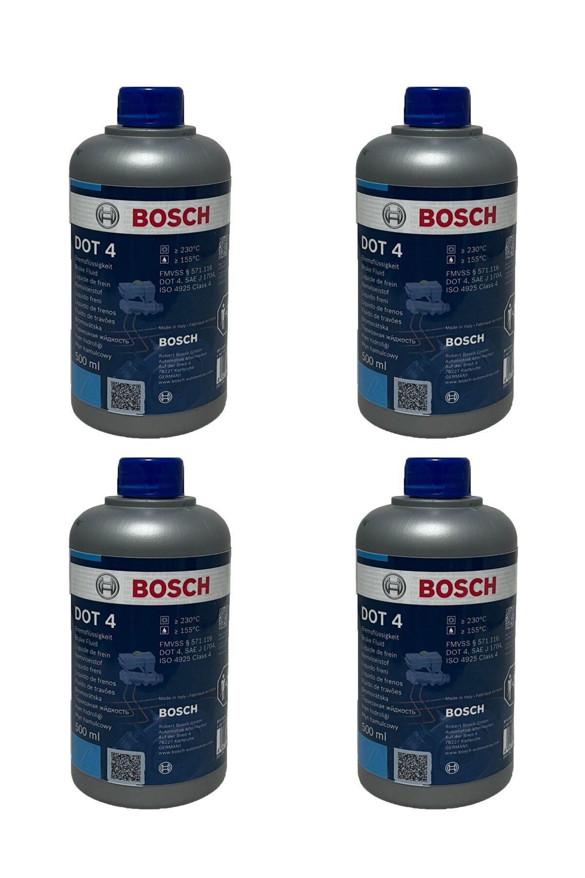 Bosch Dot-4 Fren Yağı 500 Ml. 4 Adet