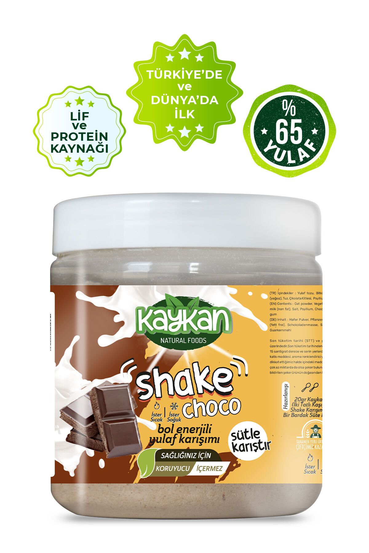 Kaykan Natural Foods KAYKAN YULAF SHAKE CHOCO