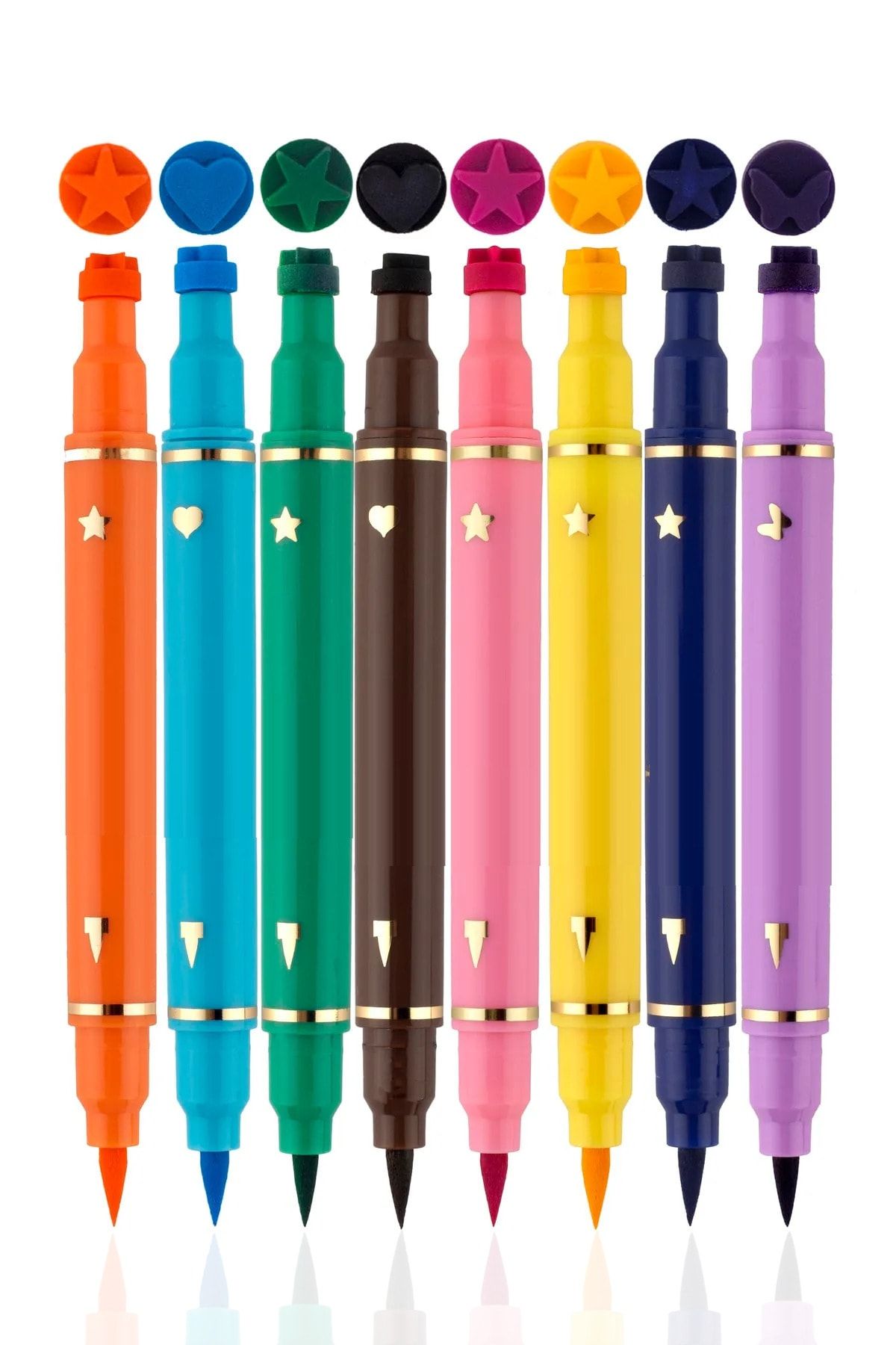ROWENAROSE 8 Renkli Çift Taraflı Neon Pen Eyeliner Seti