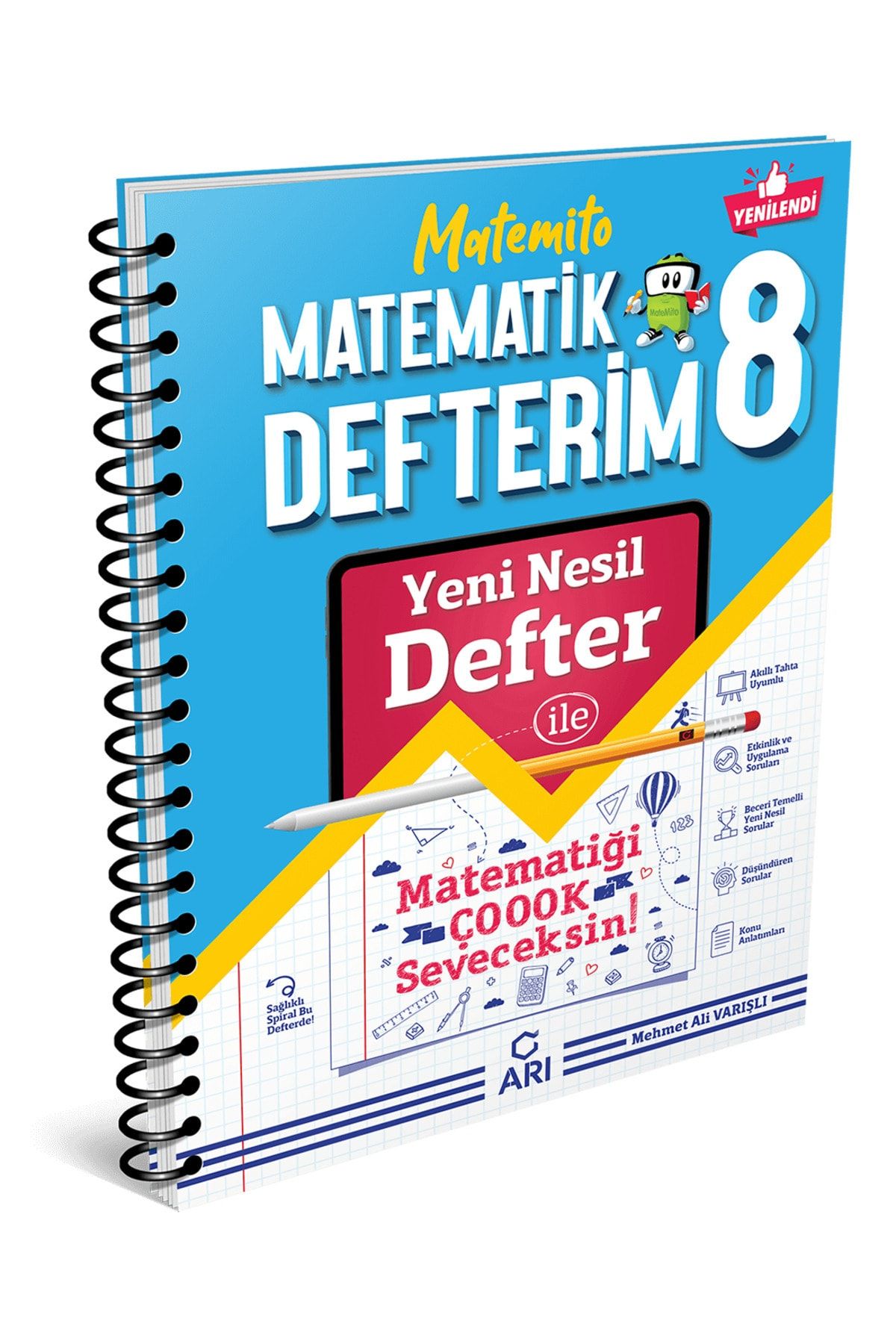 ARI Arı Yayınları 8 Sınıf Matematik Defteri Matemito yeni nesil defter 2024