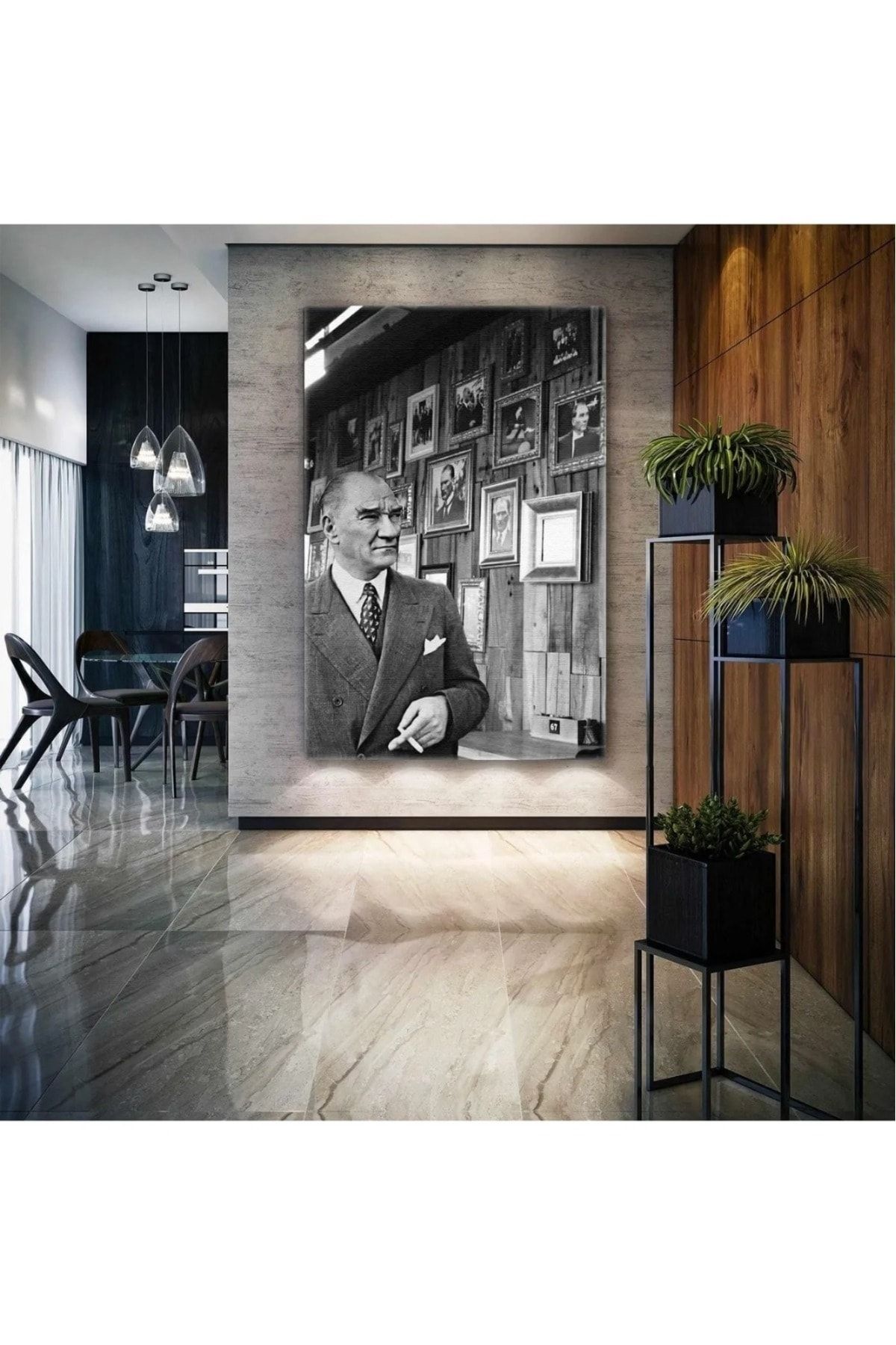 CANVASUM Gazi Mustafa Kemal Atatürk Büyük Önder Portresi Kanvas Tablo AR030114