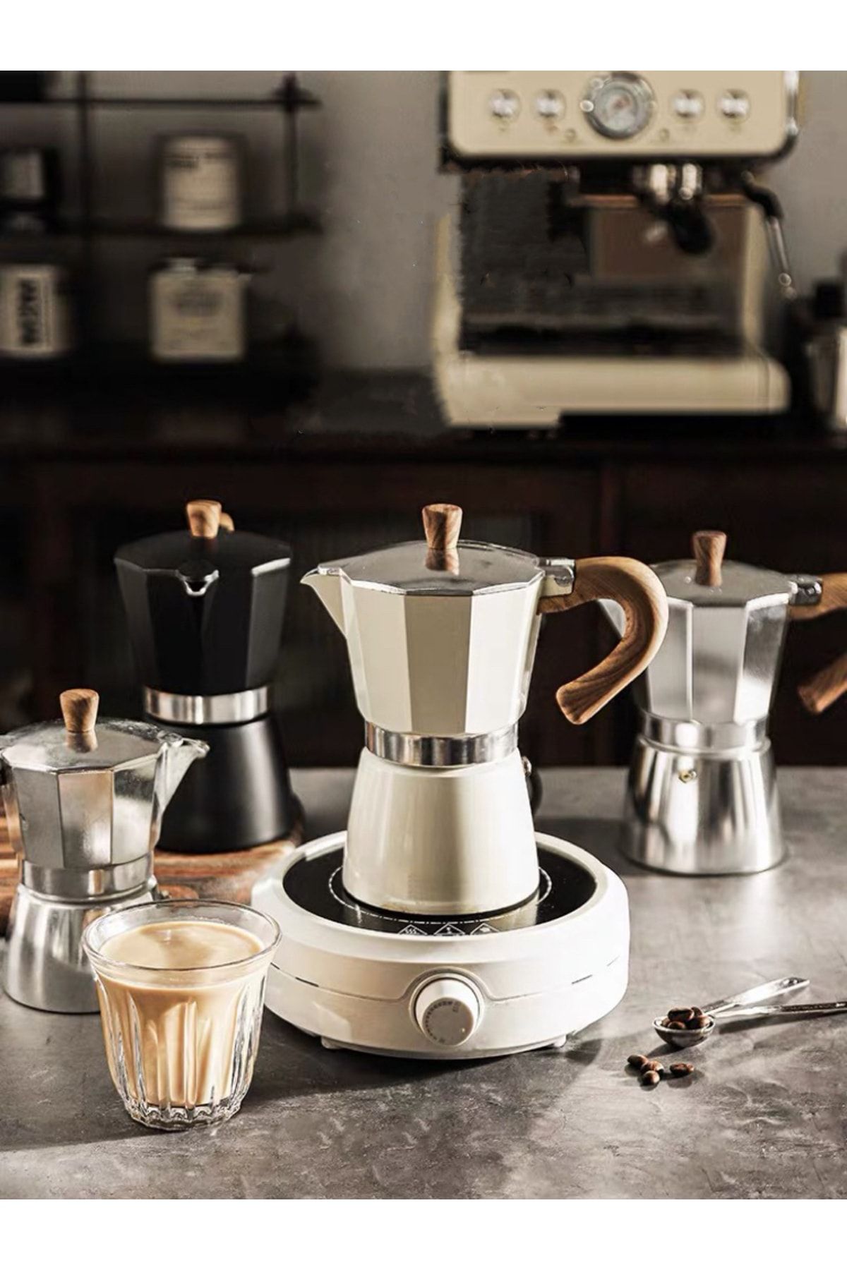 Vivien Home Mokapot 6-cup Coffeehutt Bigg Coffee Kahve Demleme Kahve Ekipmani Italyan Filtre Kahve Makinesi