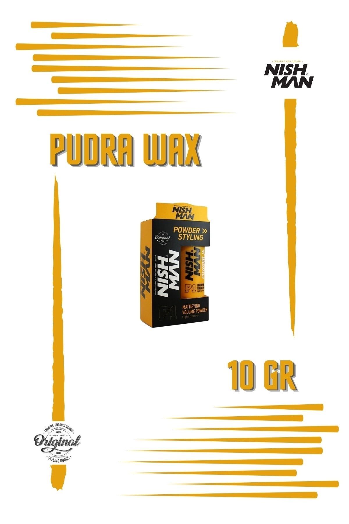 NISHMAN P1 Seyahat Boy 10 gr YUMUŞAK DOKU PUDRA WAX/ Oynanabilir Yapı / Kalıcı Saç Parfümü İçerikli