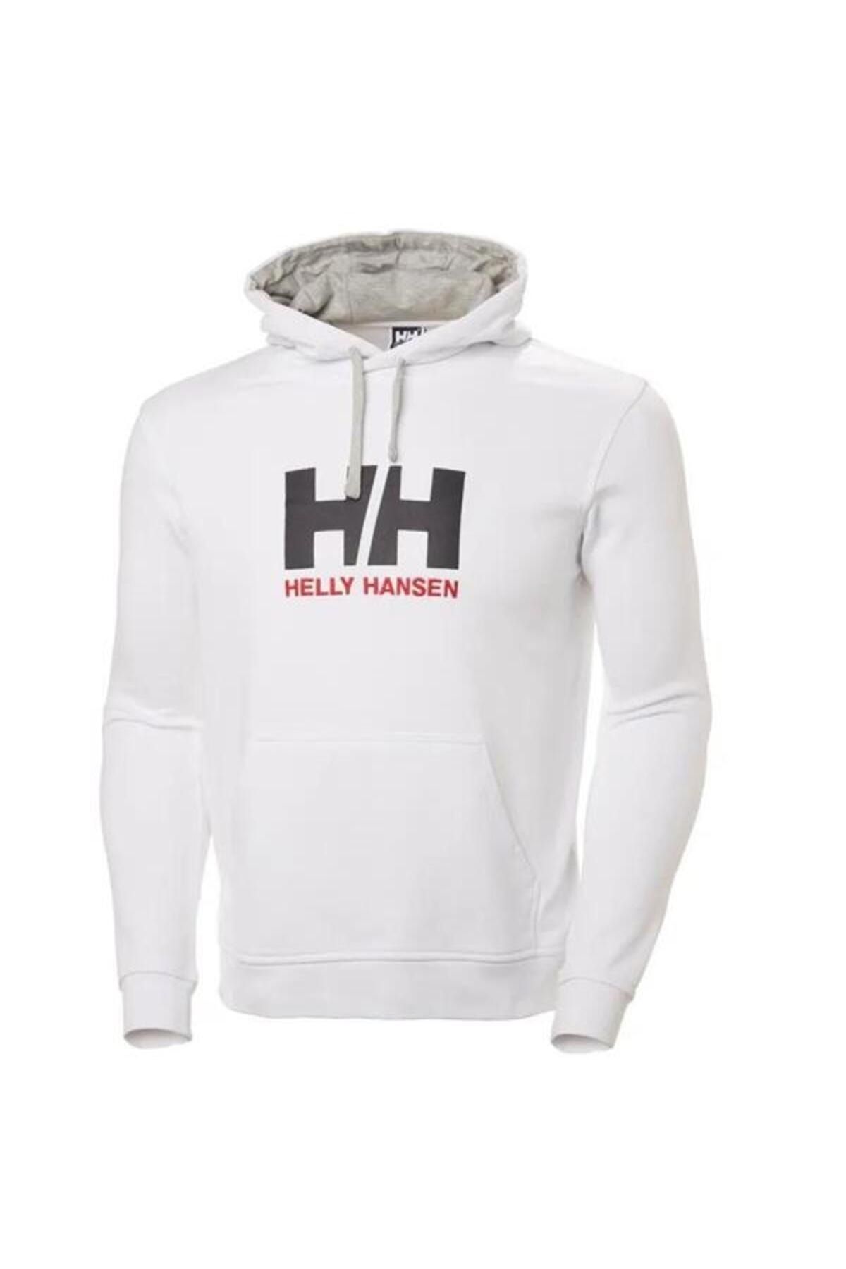 Helly Hansen HH Logo Hoodie Erkek Kapüşonlu Sweatshirt Beyaz HHA.33977-001