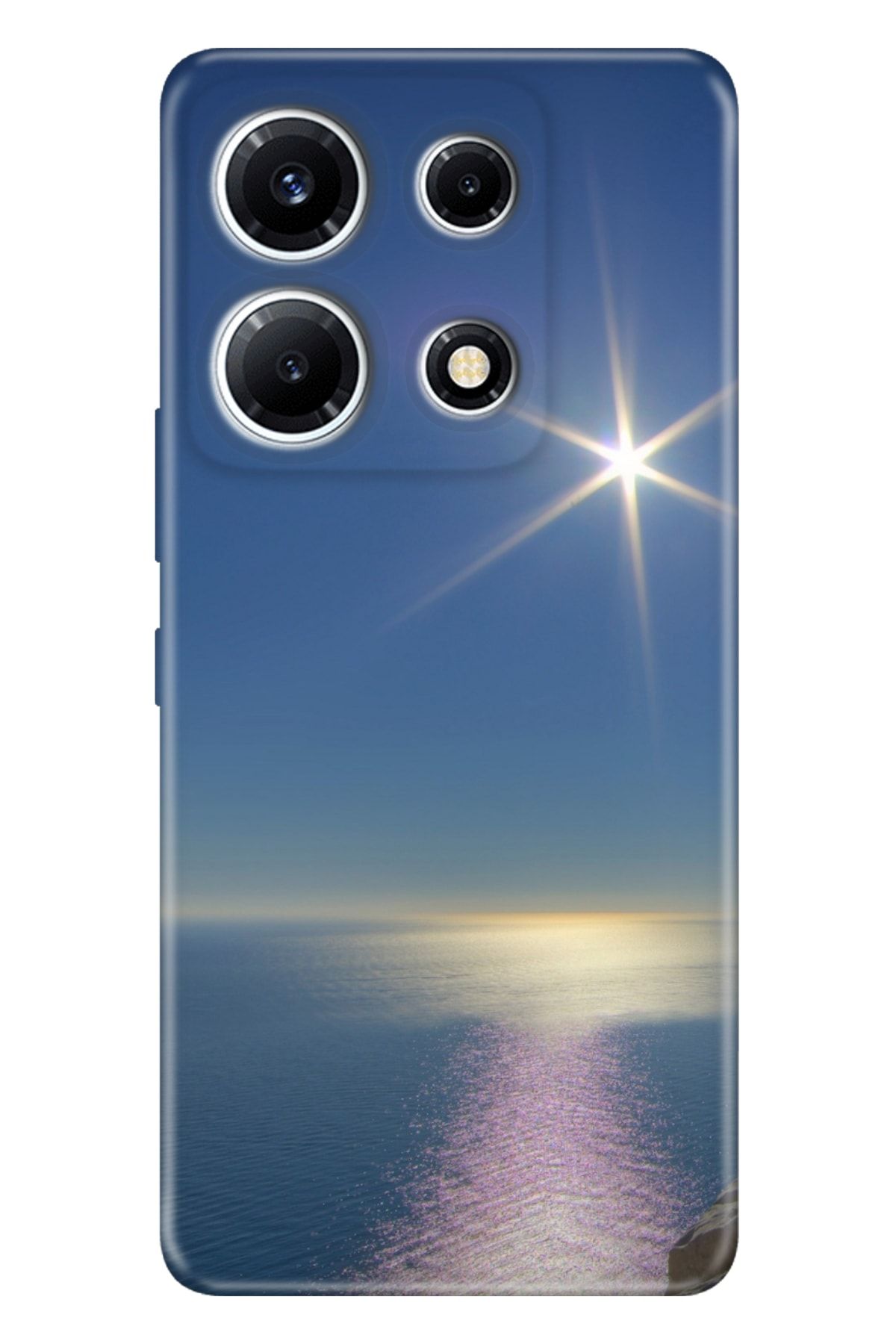 INFINIX Note 30 Kılıf Kamera Korumalı Silikon Desenli Resimli UV Kapak Sakin Deniz