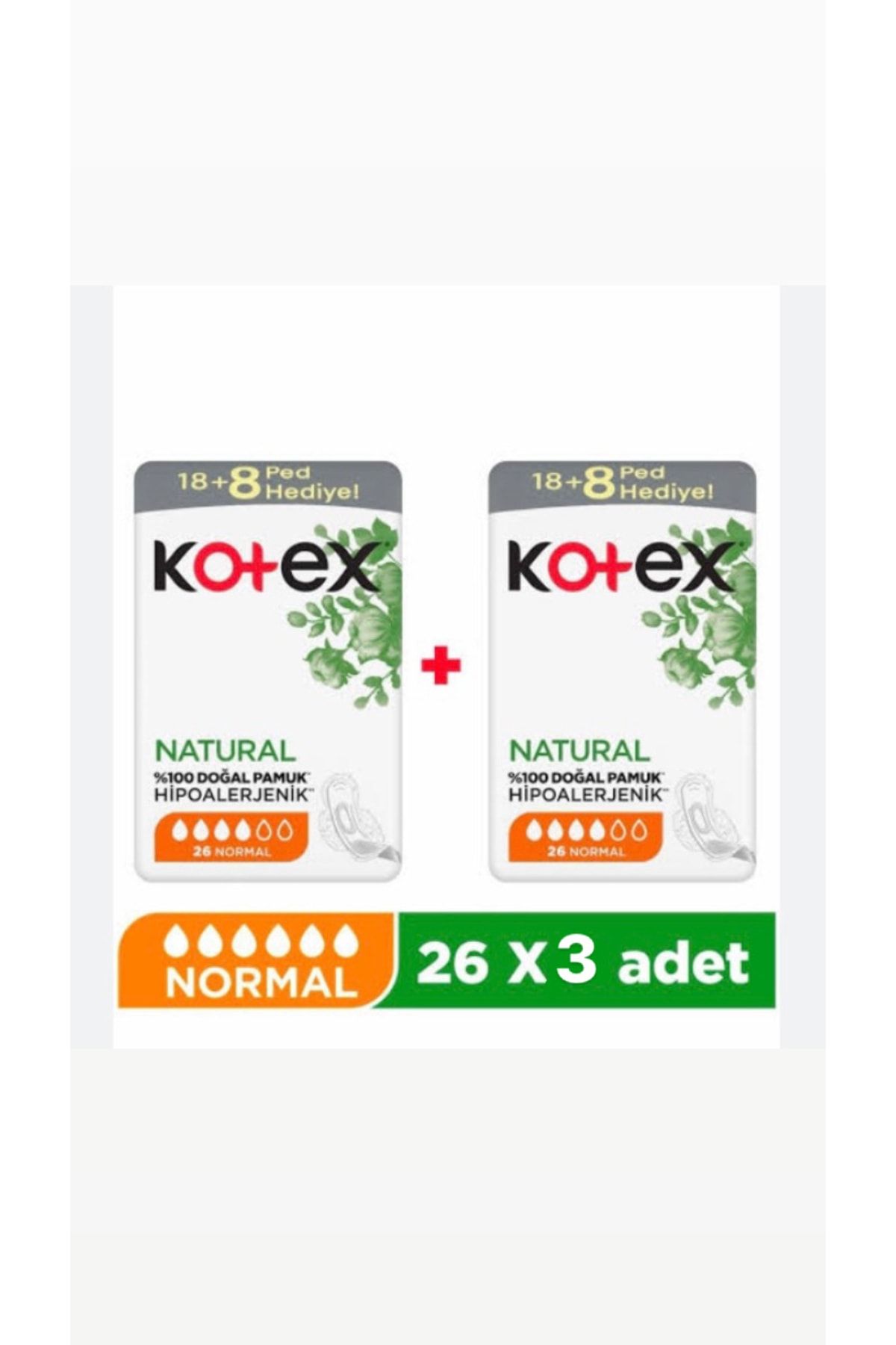 Kotex Natural Ultra Dev Eko Paket (26’lı) x3 Paket