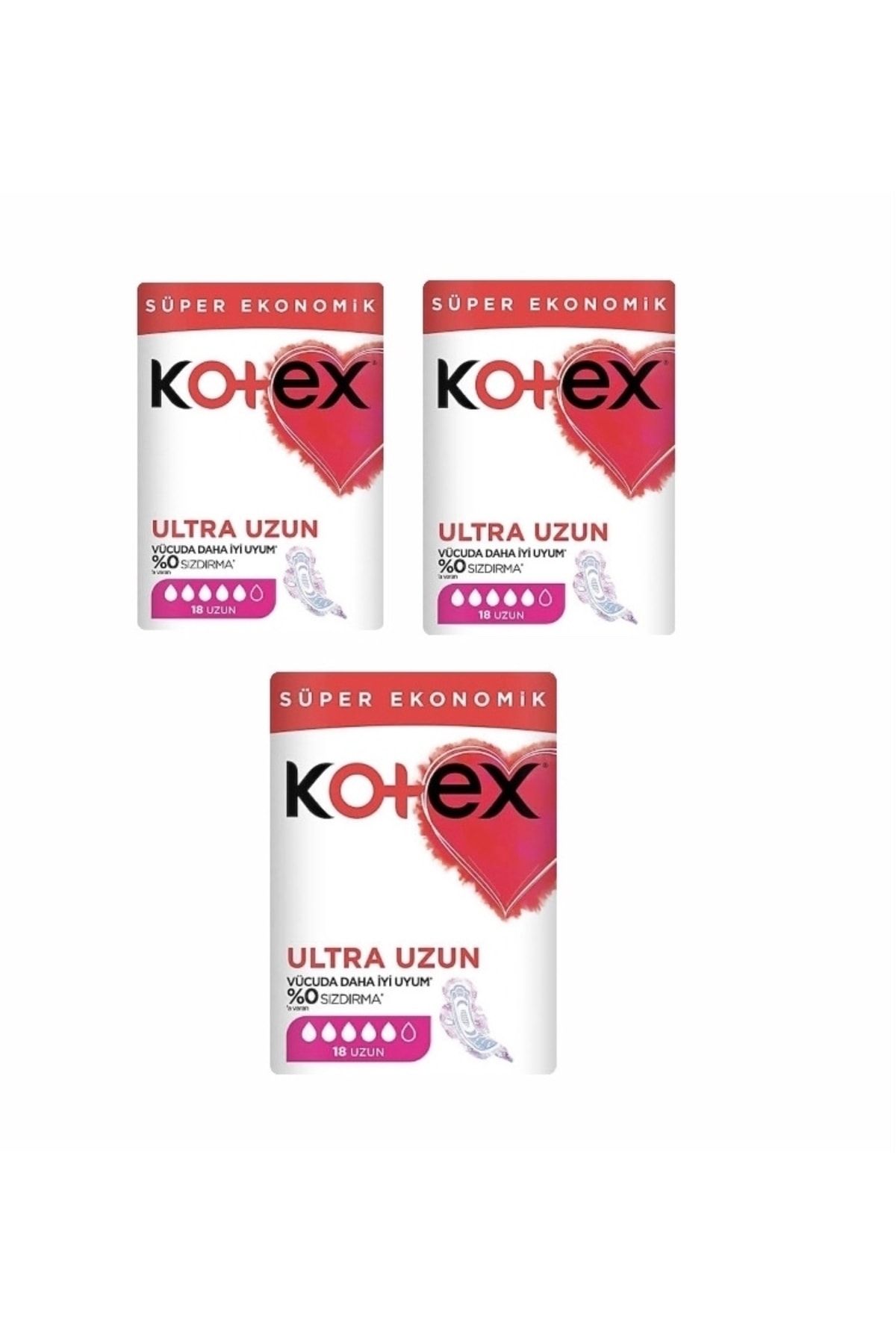 Kotex Ultra Quardro Uzun (18’Lİ) X3 Lü Paket
