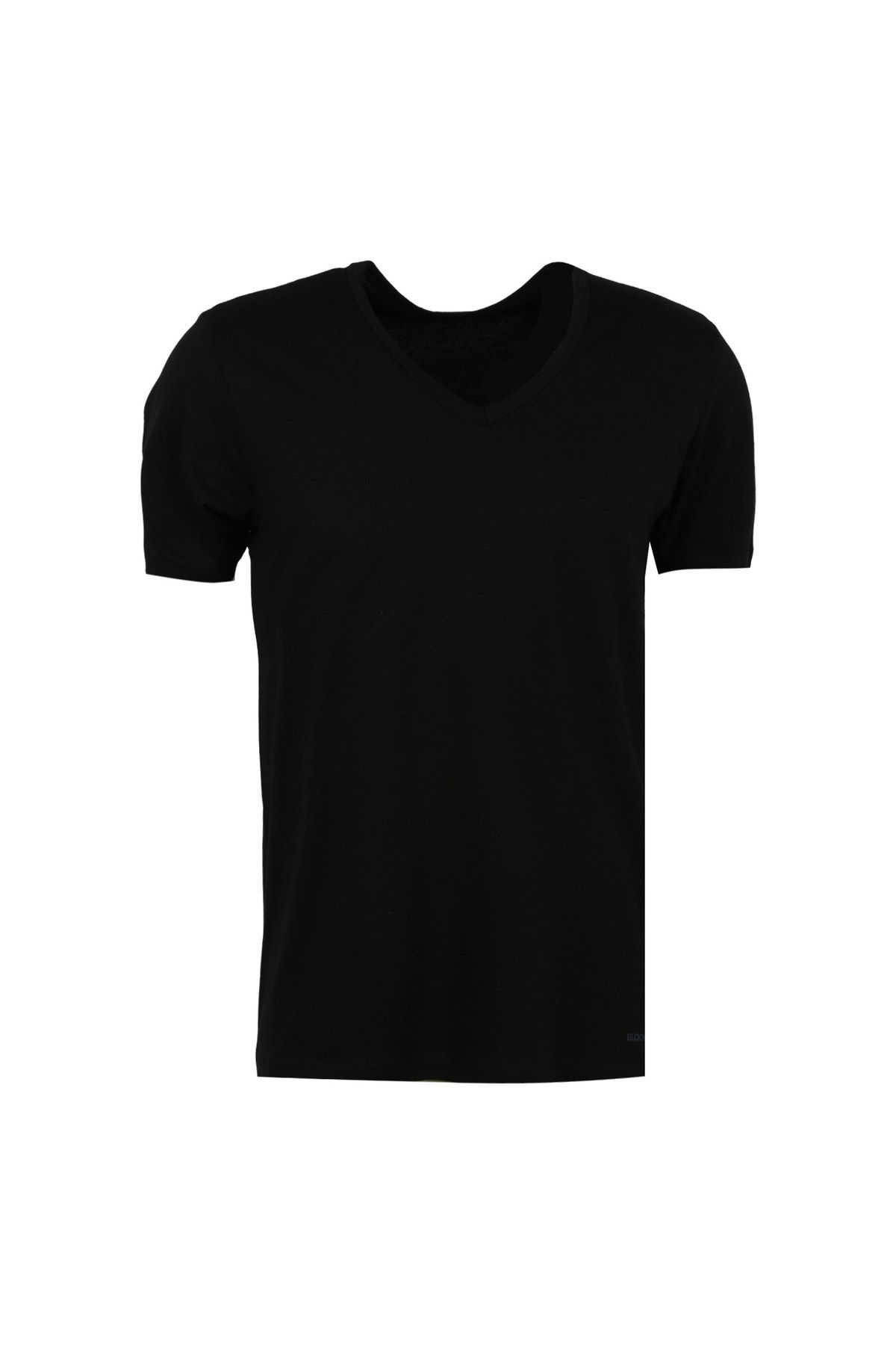 Blackspade V Yaka Düz Siyah Erkek T-Shirt 9639