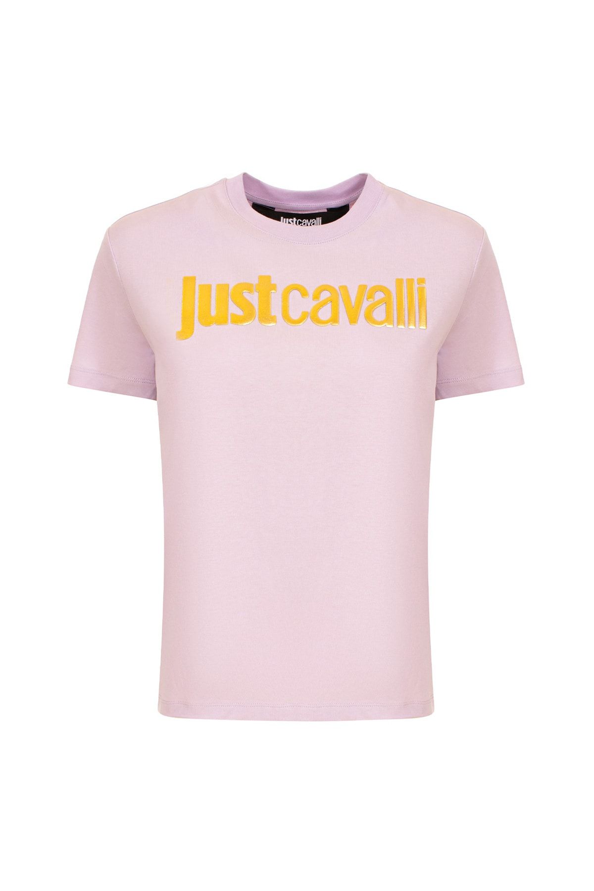 Just Cavalli Bisiklet Yaka Baskılı Beyaz Kadın T-Shirt 74PBHF00