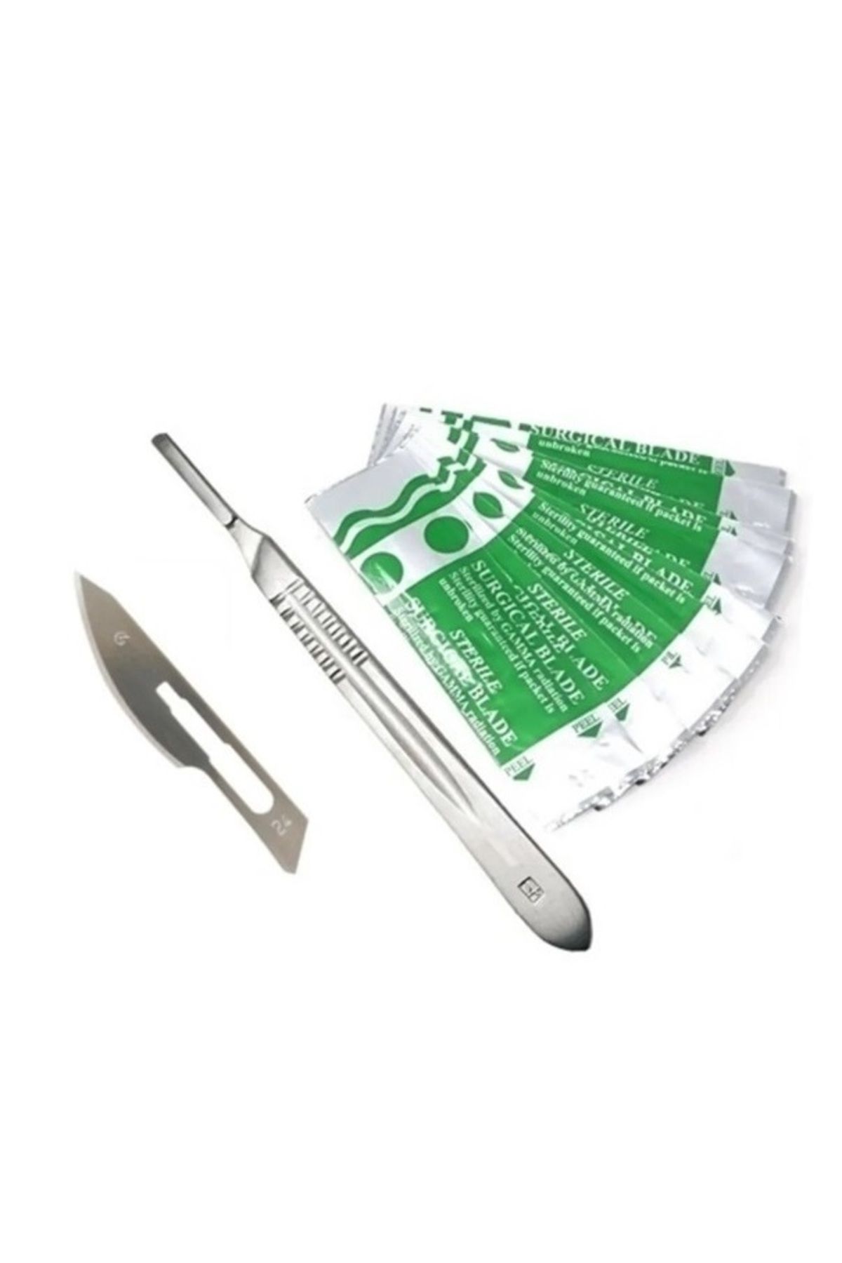 Genel Markalar Nester Paslanmaz Bıçak Sapı ( 5 Adet Ucu ile Birlikte ) Bistüri Tipi Kamp Bıçak Seti.