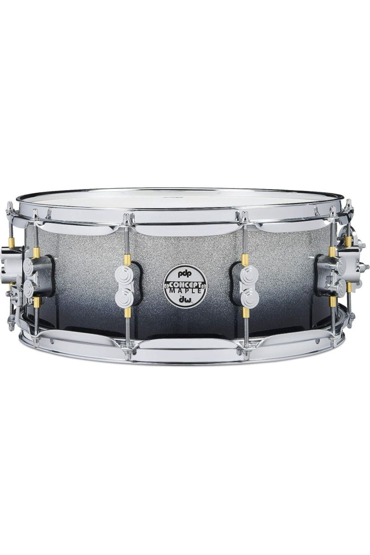 PDP Drums 5.5\" x 14\" Concept Akçaağaç Trampet (Silver - Black Fade)
