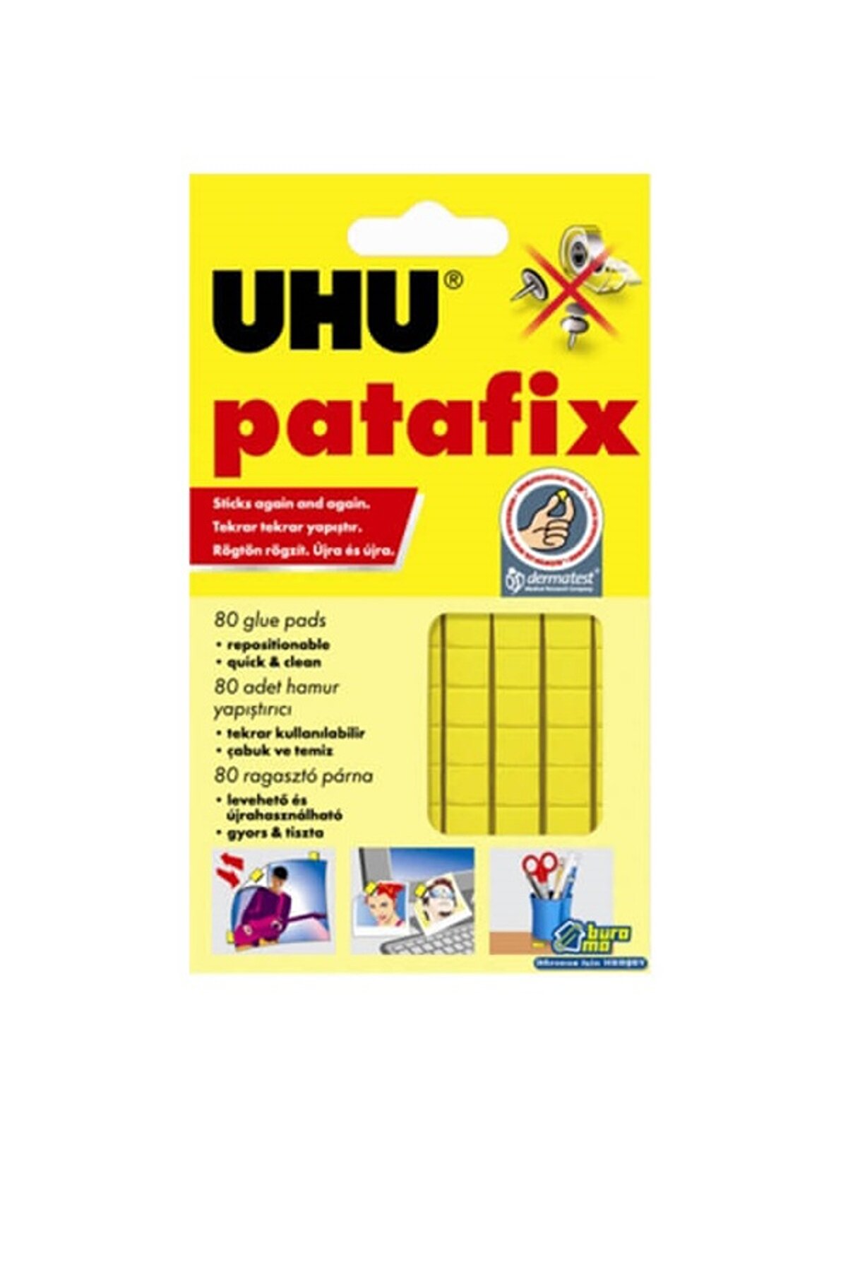 Uhu Patafix Sakız ( Hamur ) Yapıştırıcı Sarı (UHU50140)