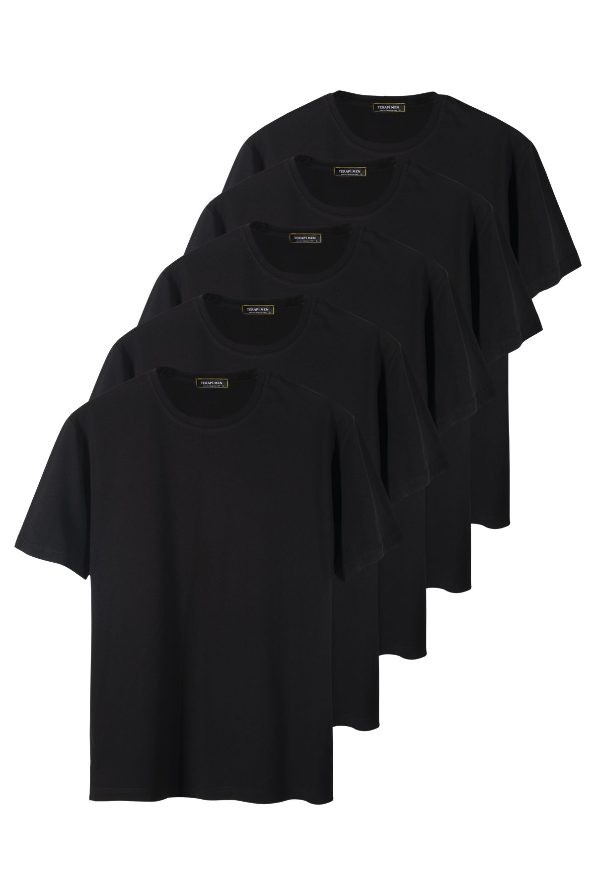Terapi Men 5'li Basic Siyah Oversize T-shirt Paketi