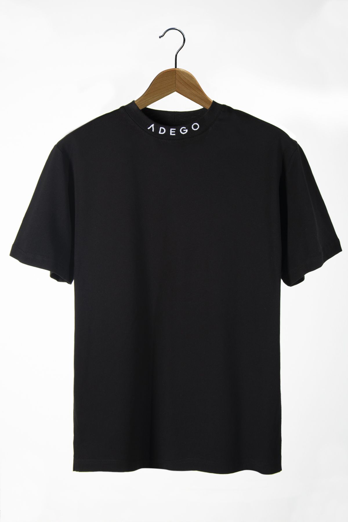 Terapi Men Erkek Siyah Yakası Nakışlı Oversize T-shirt