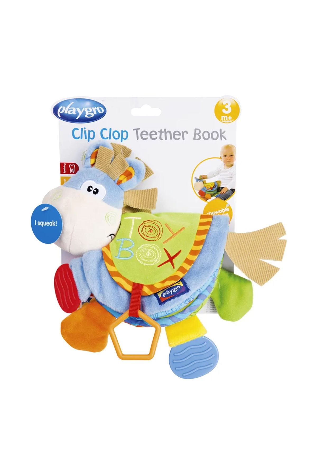 Playgro Clip Clop Diş Kaşıyıcı Kitap 3+ Ay 101146