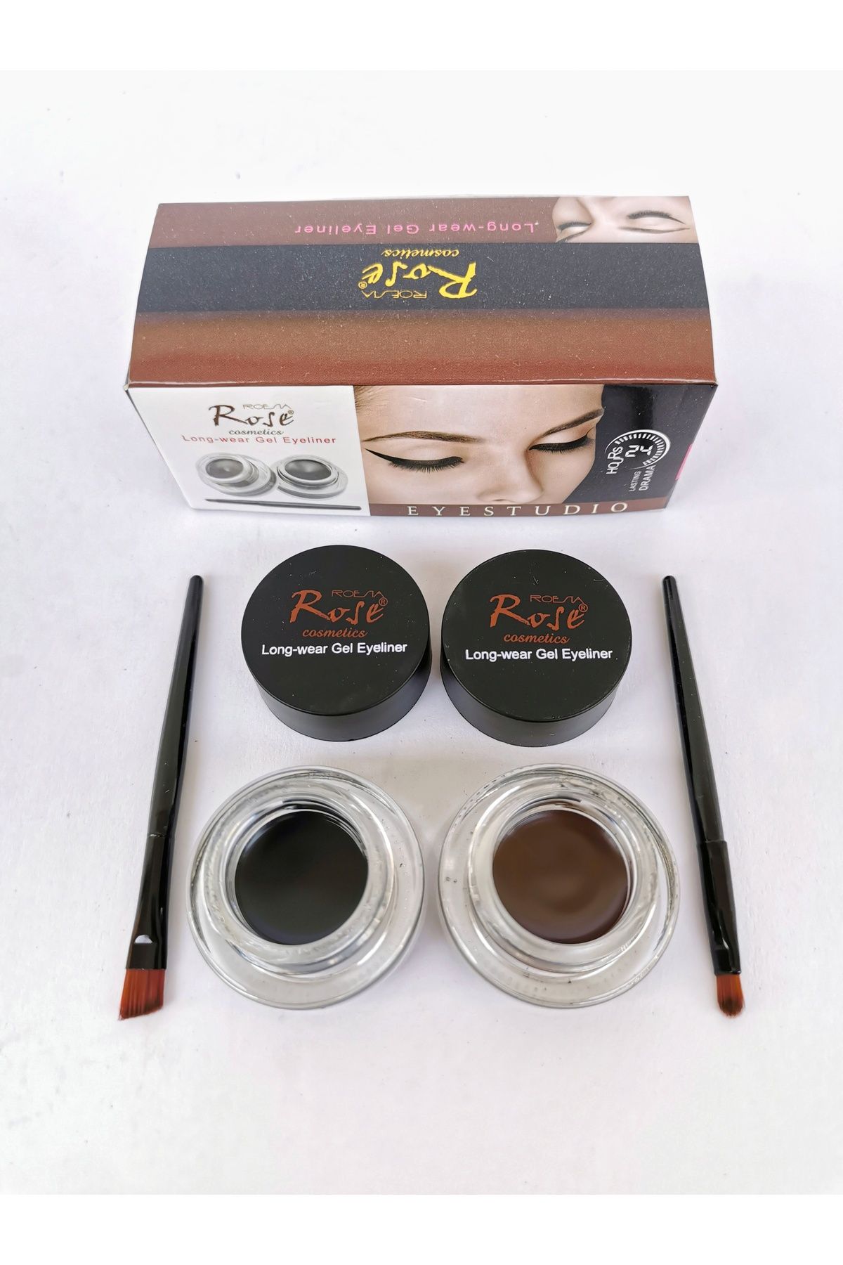Roesıa Rose Cosmetics Rose 2'li Kaş Jeli, Kaş Kremi & Long-wear Gel Eyeliner