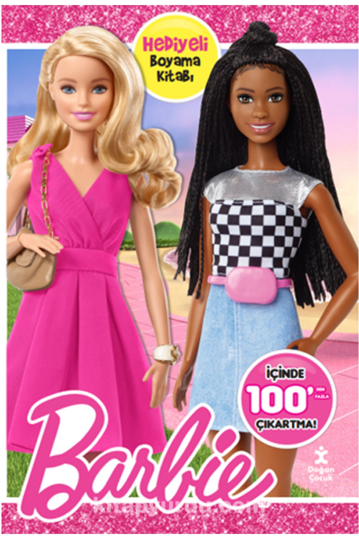 Doğan Çocuk Barbie 100+Çıkartma Hediyeli Boyama Kitabı