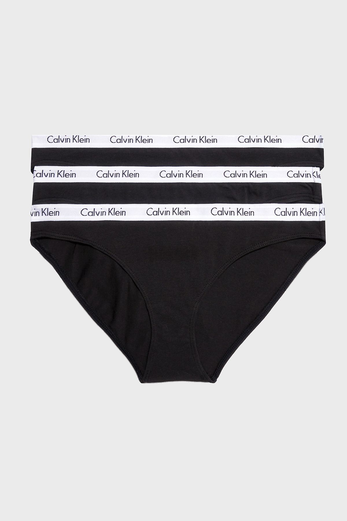 Calvin Klein Logolu Elastik Bel Bantlı Pamuklu 3 Pack Külot 000QD3588E001 KÜLOT 000QD3588E 001