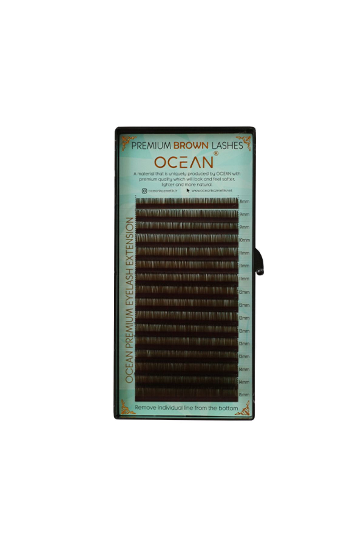Ocean Doğal İpek Kirpik (Brown MİX Natural Eyelash) 0.07D