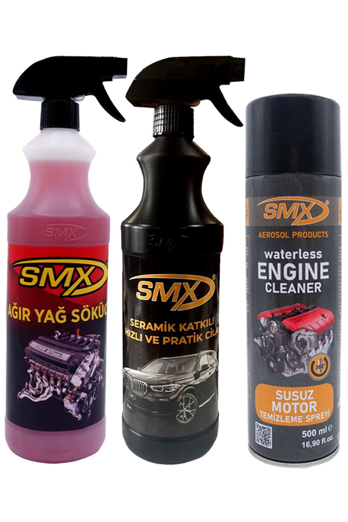 SMX Susuz Motor Temizleme Spreyi / Seramik Cila / Hızlı Cila / Pratik Cila / Ağır Yağ Sökücü